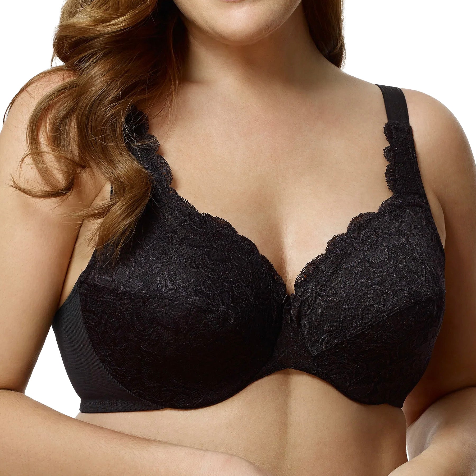 Elila Stretch Lace Underwire Bra 2709 Black Front