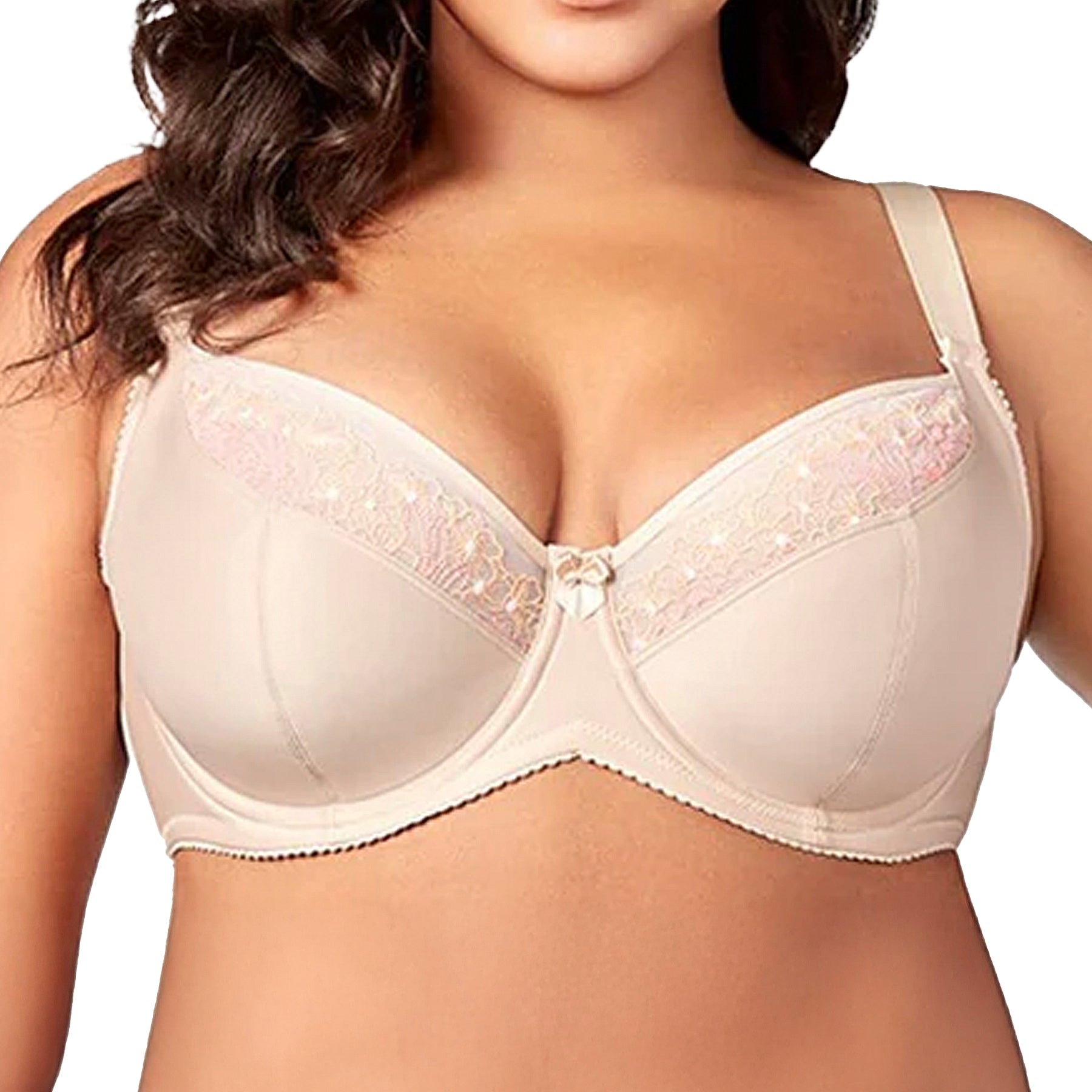 Elila Swiss Embroidery Balcony Underwire Bra 2918 Nude Front