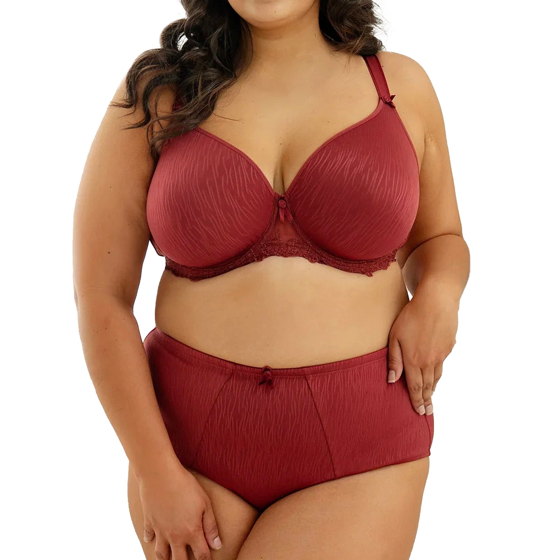 Fit Fully Yours Elise Brief U1813 Merlot Set