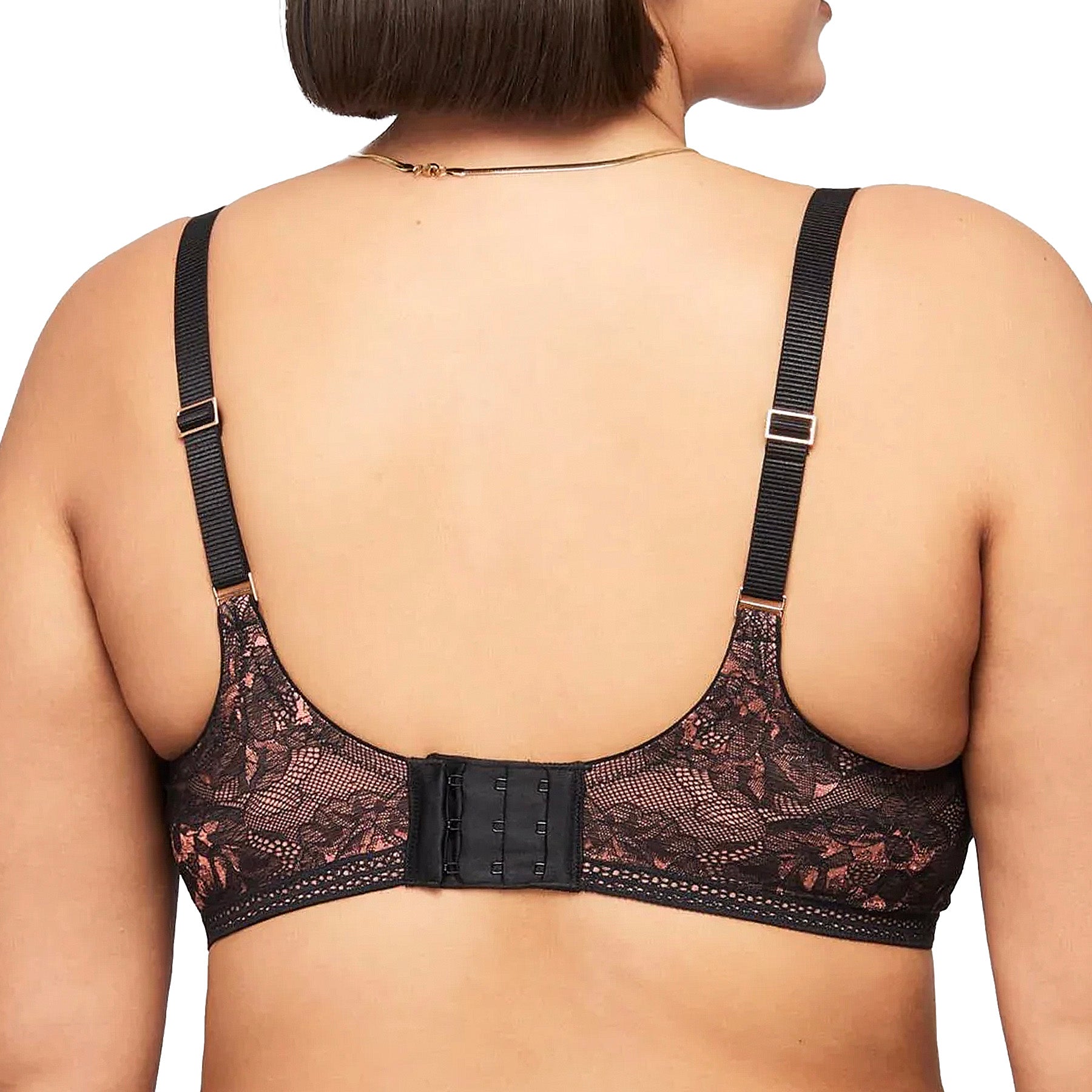 Montelle Enchanted Muse Full Coverage Lace Bra 9491 Black Pecan Back