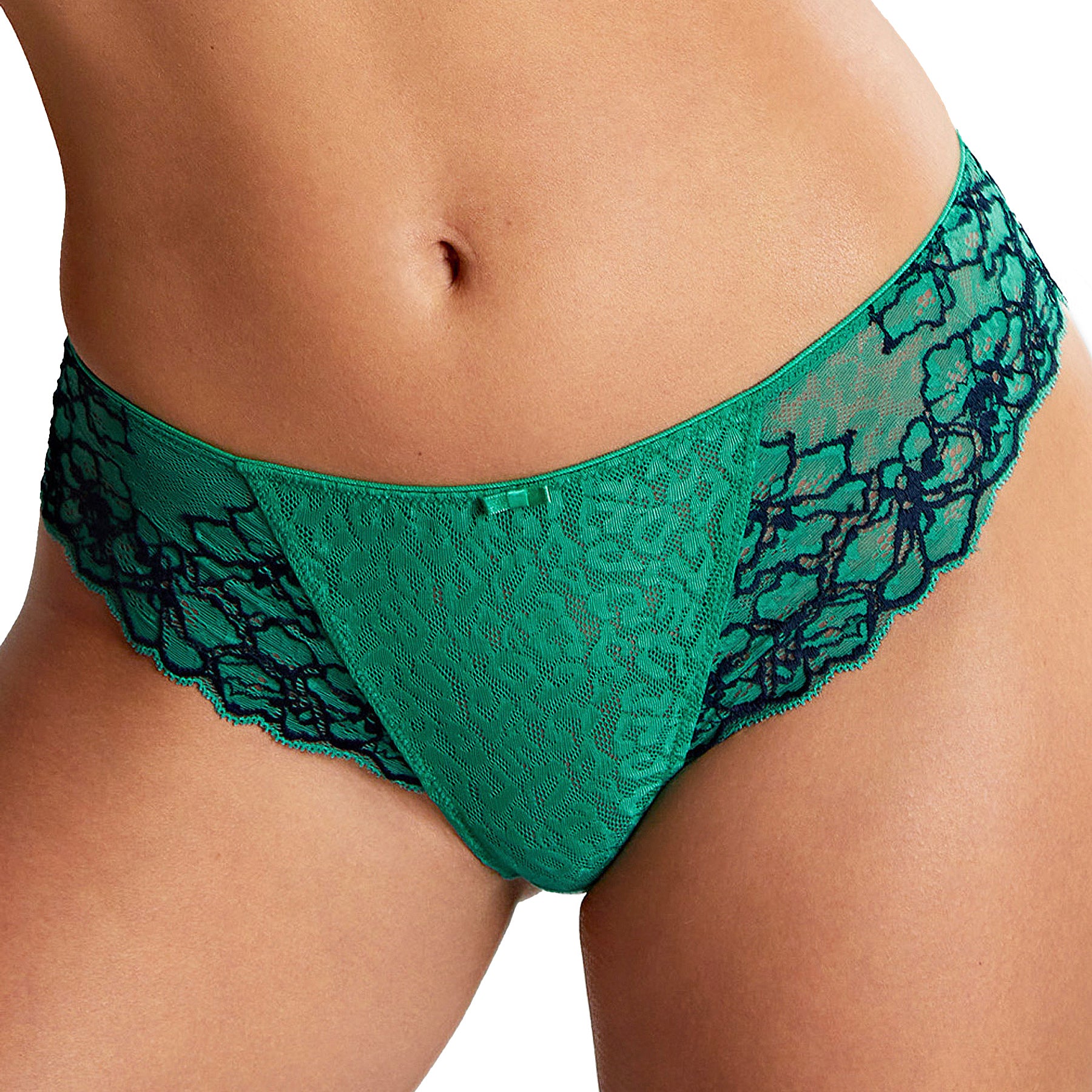Panache Envy Brazilian Brief 7281C - Emerald Leopard