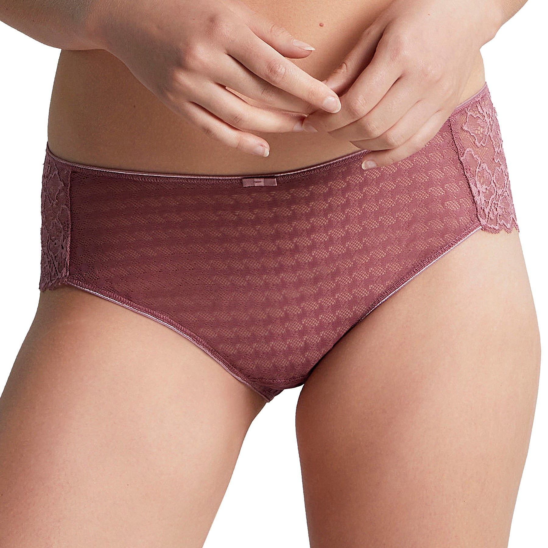 Panache Envy Brief 7282 Rose Mauve Front