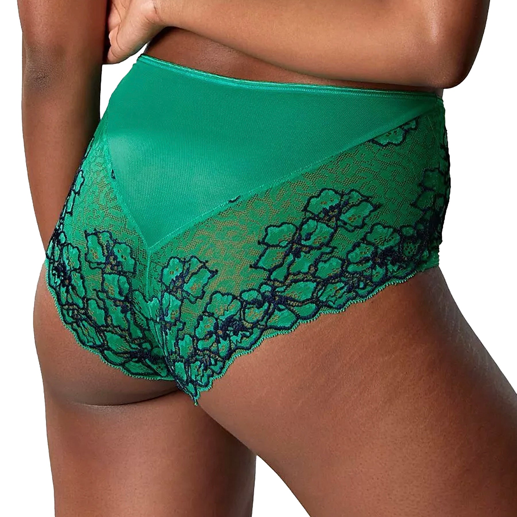 Panache Envy Deep Brief 7283C Emerald Leopard Back