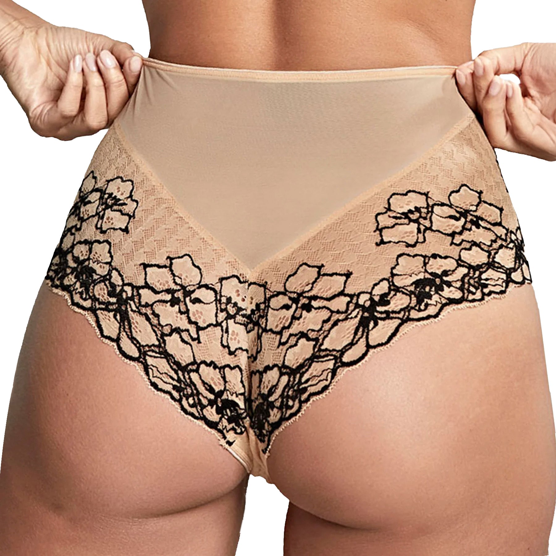 Panache Envy Deep Brief 7283 Sand Black Back