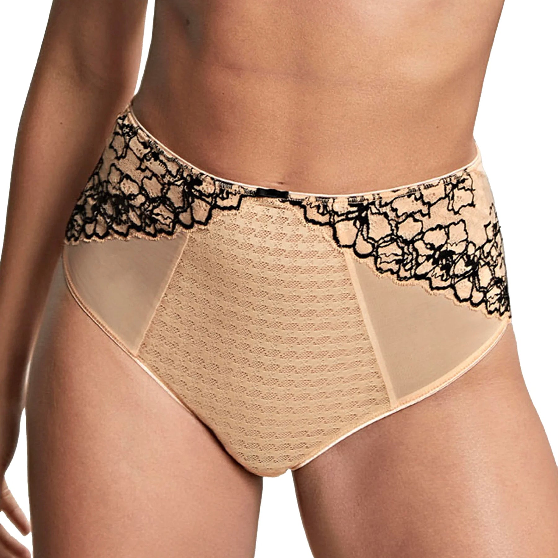 Panache Envy Deep Brief 7283 Sand Black Front