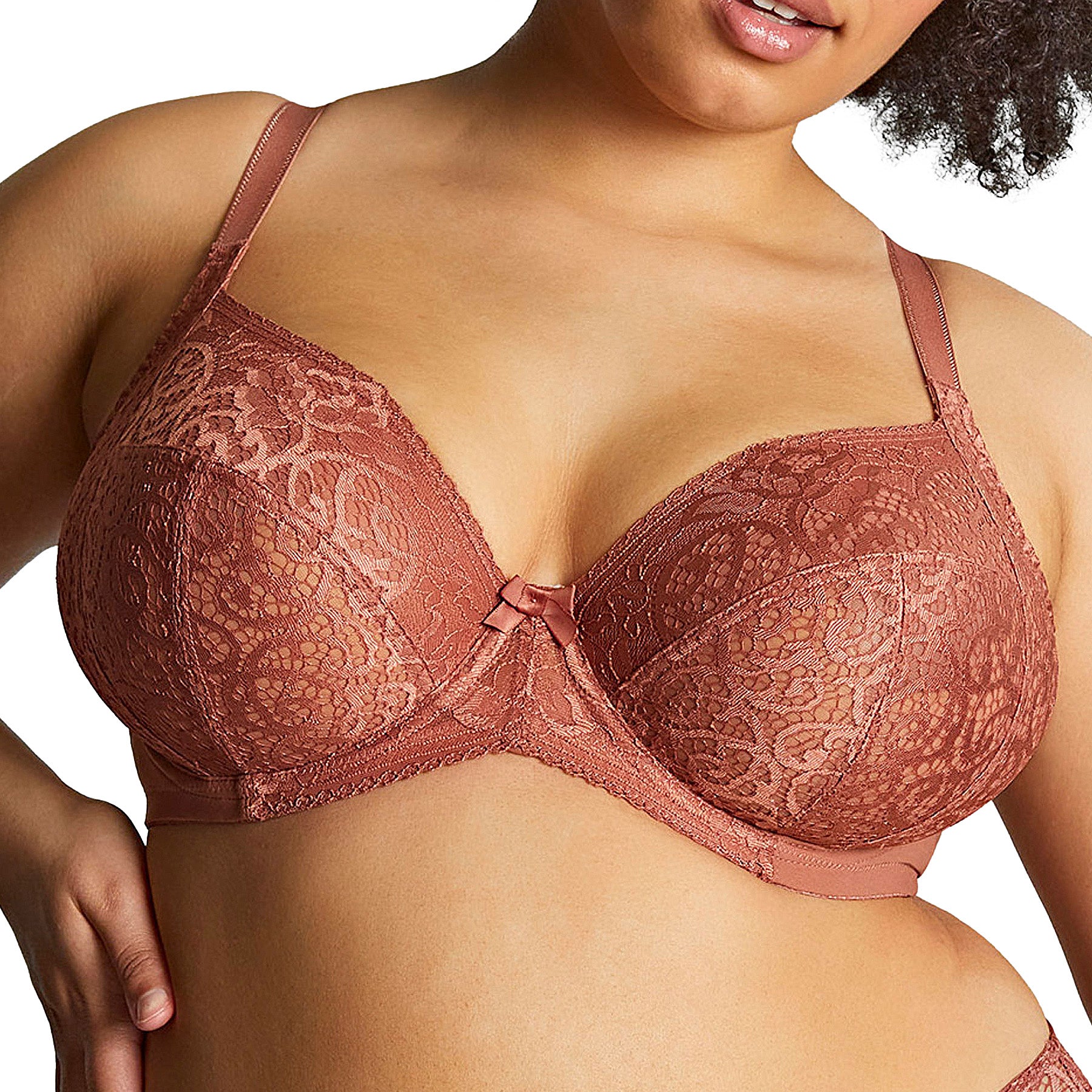 Panache Sculptresse Estel Plunge Bra 9686 Rose Gold Front