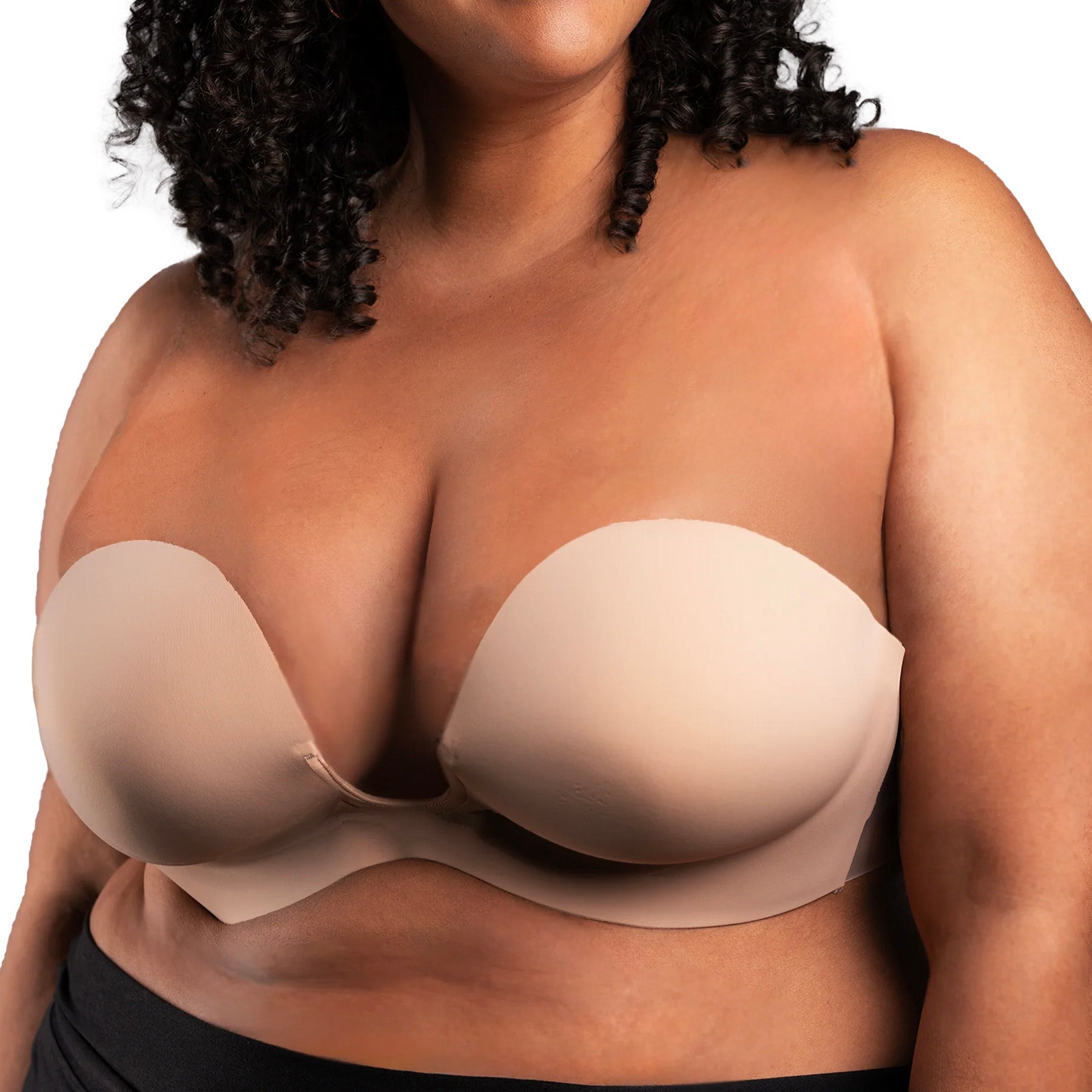 Fashion Forms Voluptuous U Plunge Backless Strapless Bra 29710 Nude Front