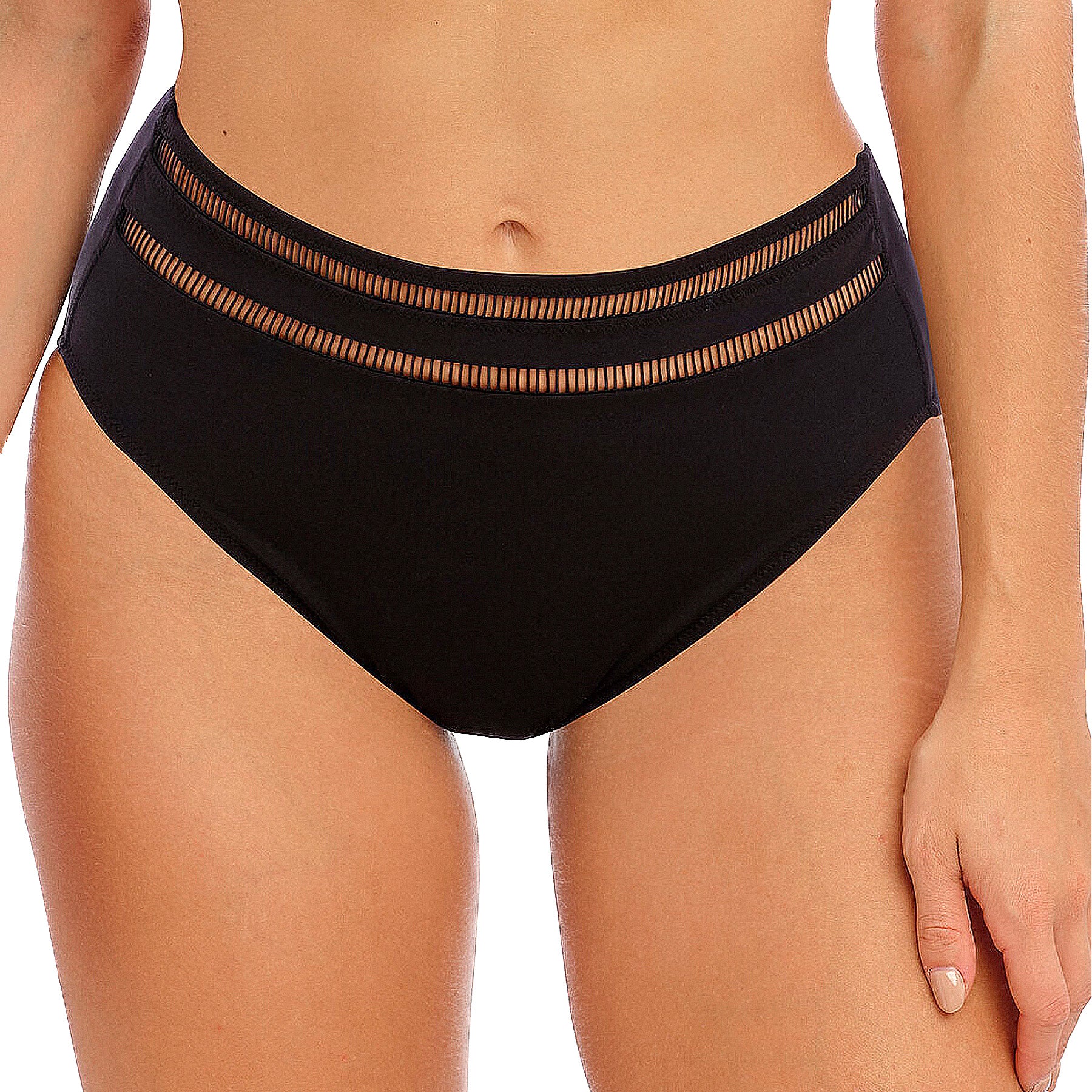 Fantasie East Hampton High Waist Bikini Brief FS502878 Black Front