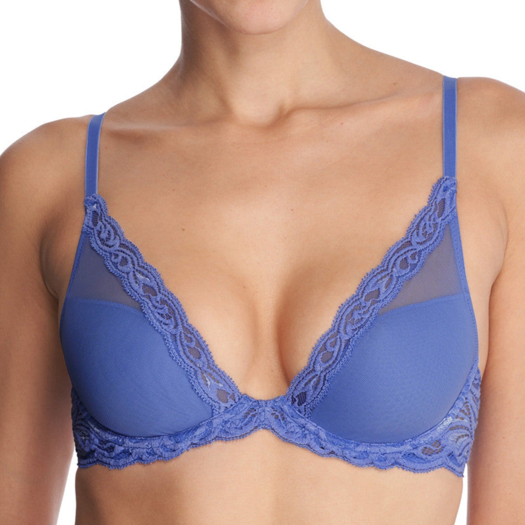 Feathers Contour Plunge Bra 730023 - French Blue