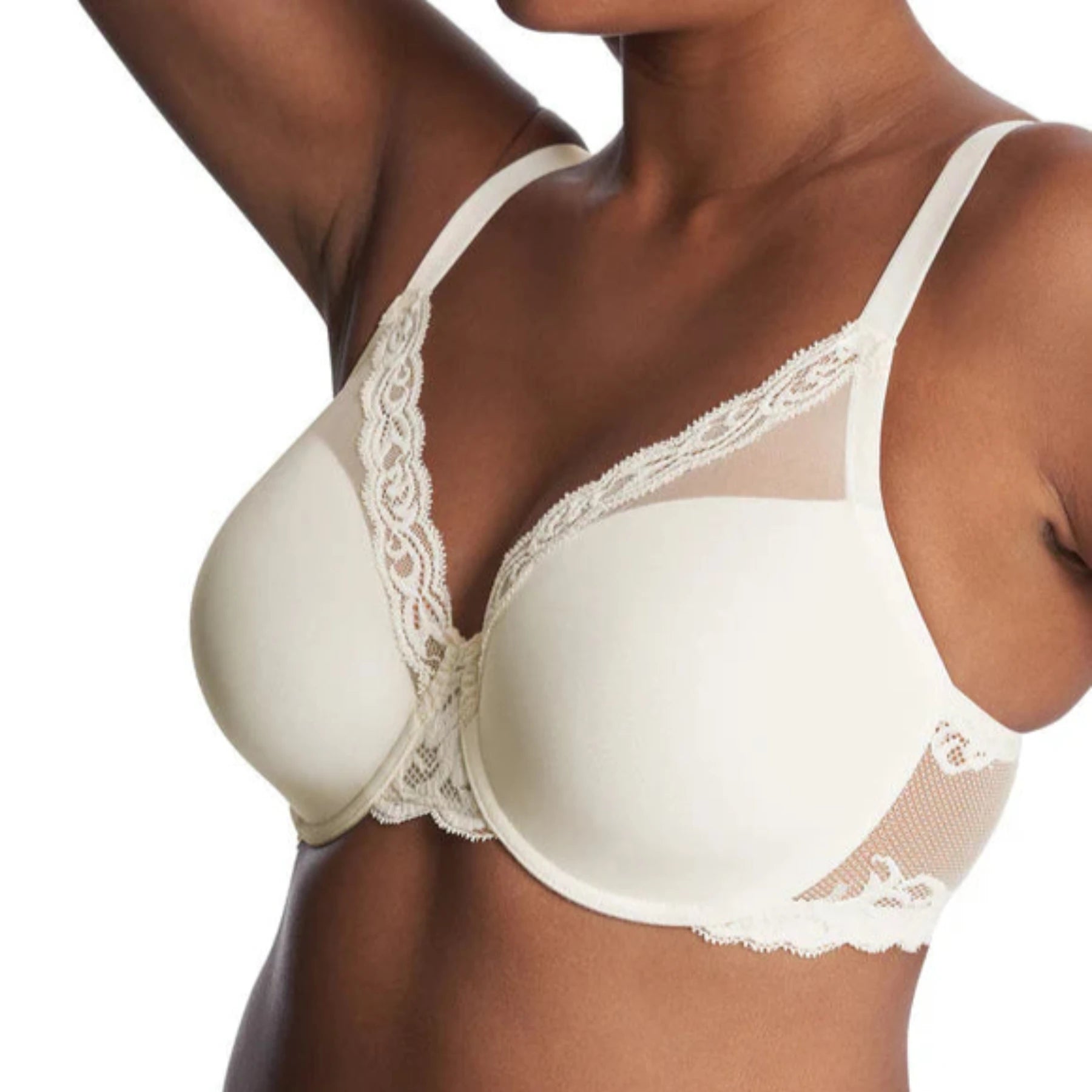 Feathers Full Figure Contour Underwire Bra 741299 - Ivory