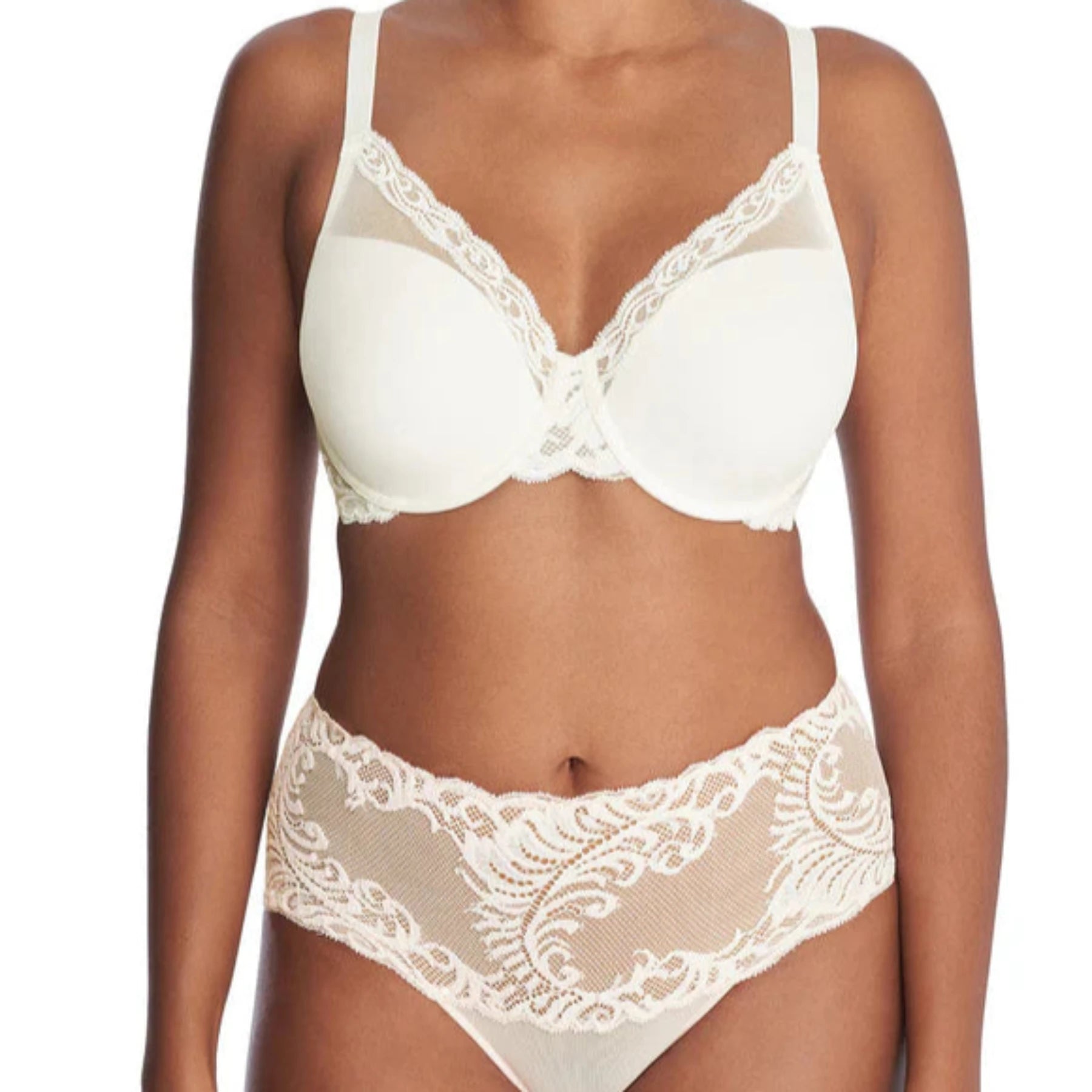 Feathers Full Figure Contour Underwire Bra 741299 - Ivory