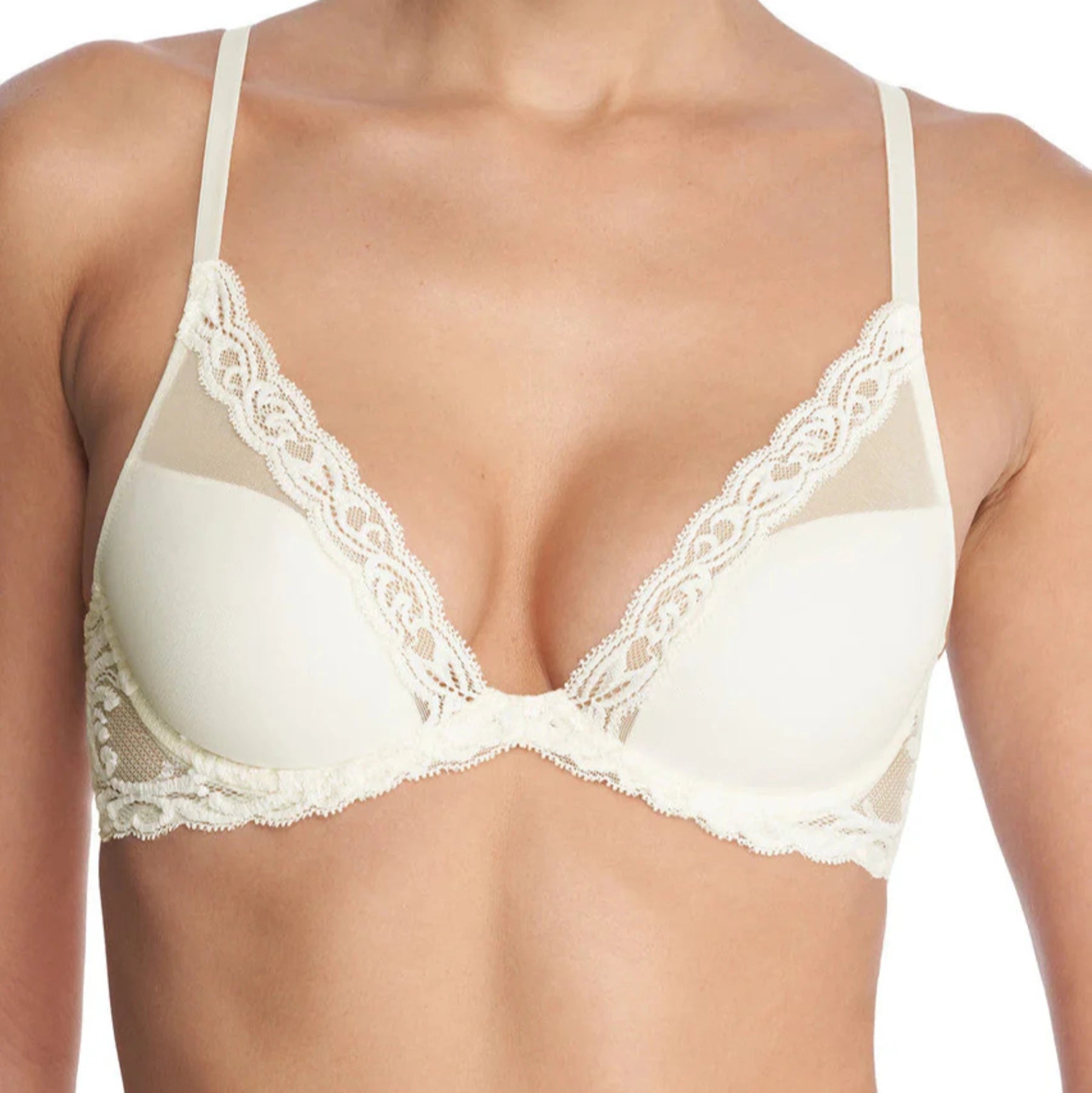 Natori Feathers Contour Plunge Bra 730023 - Ivory