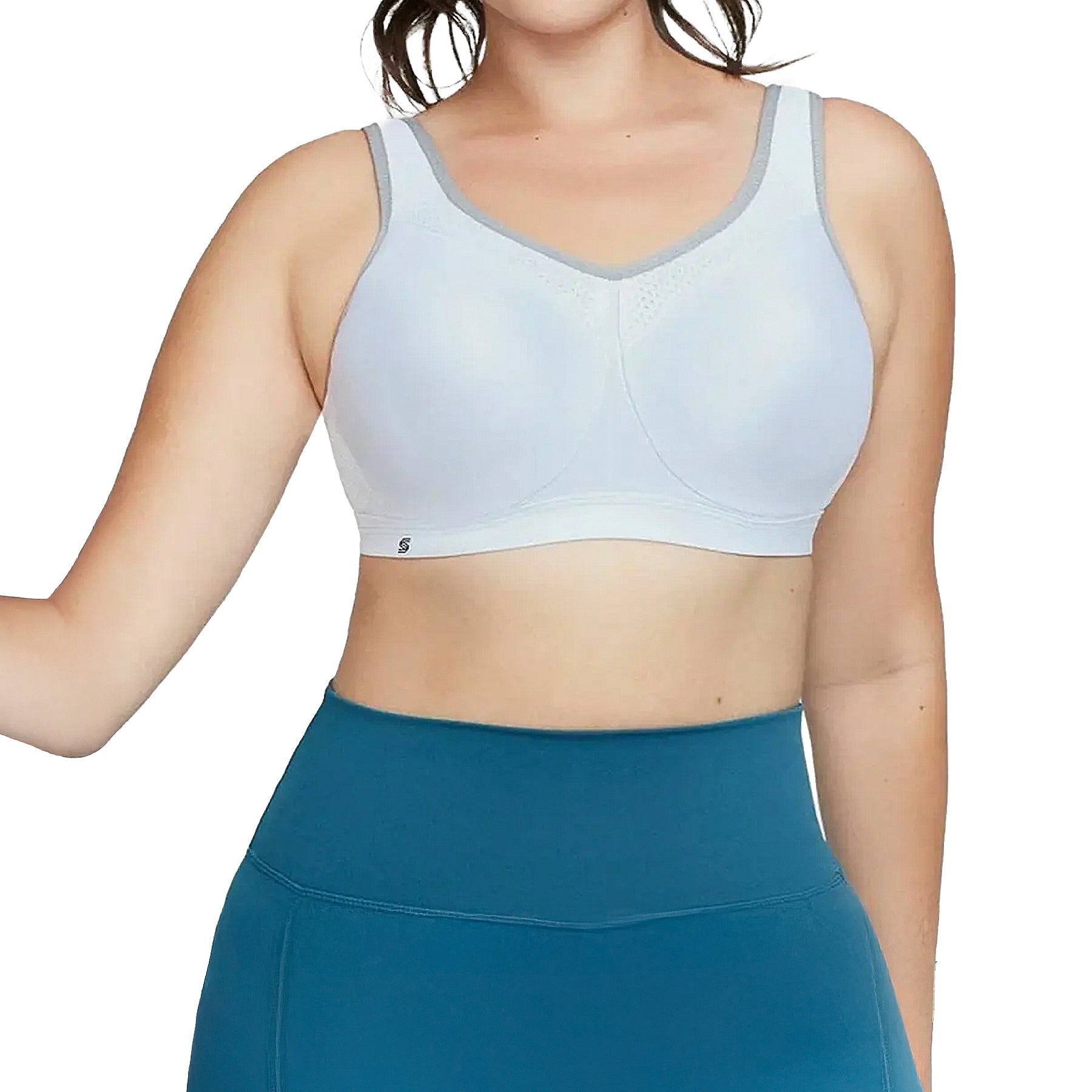 Glamorise High Impact Underwire Sports Bra 9066 White Grey Back