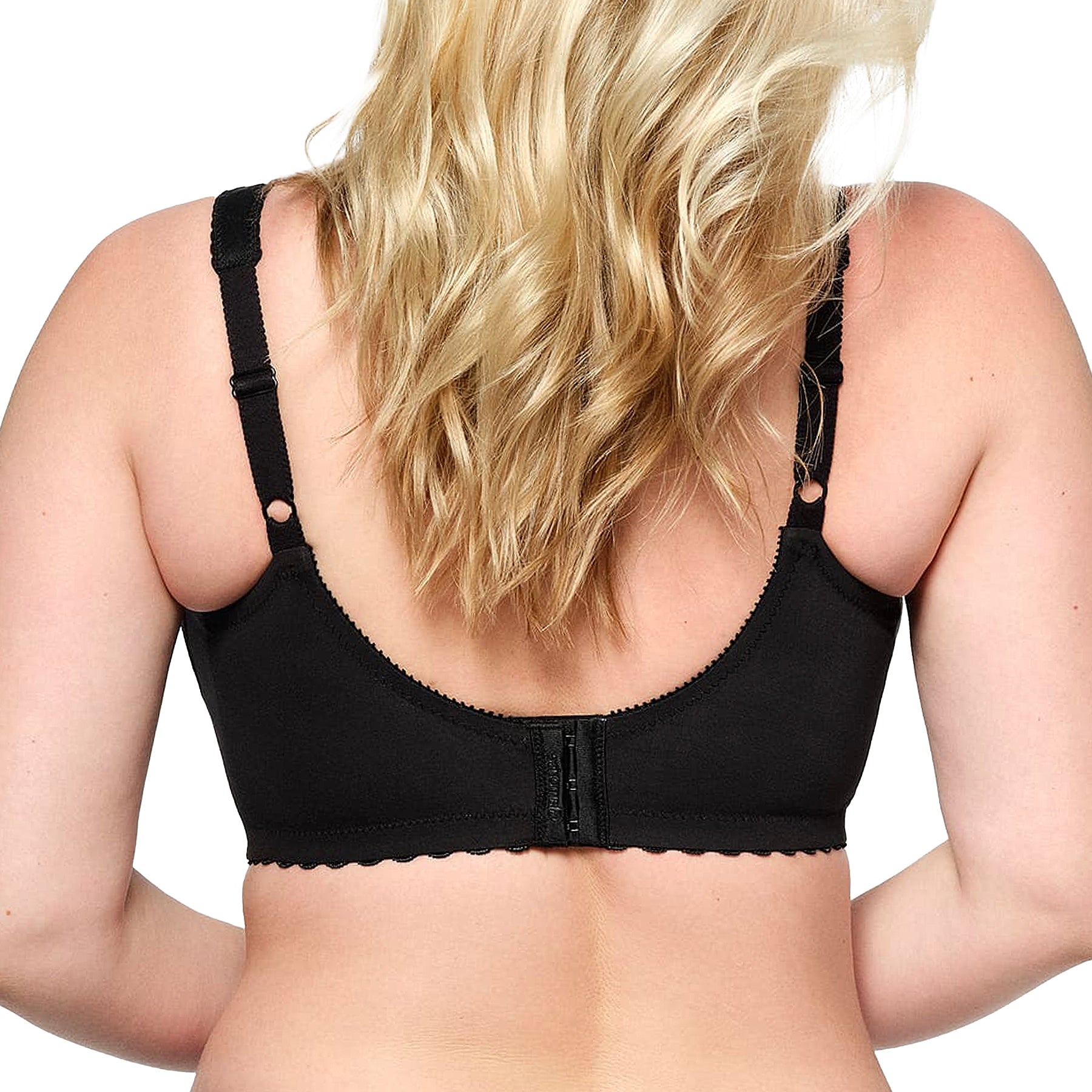 Glamorise MagicLift Cotton Support Bra 1001 Black Back