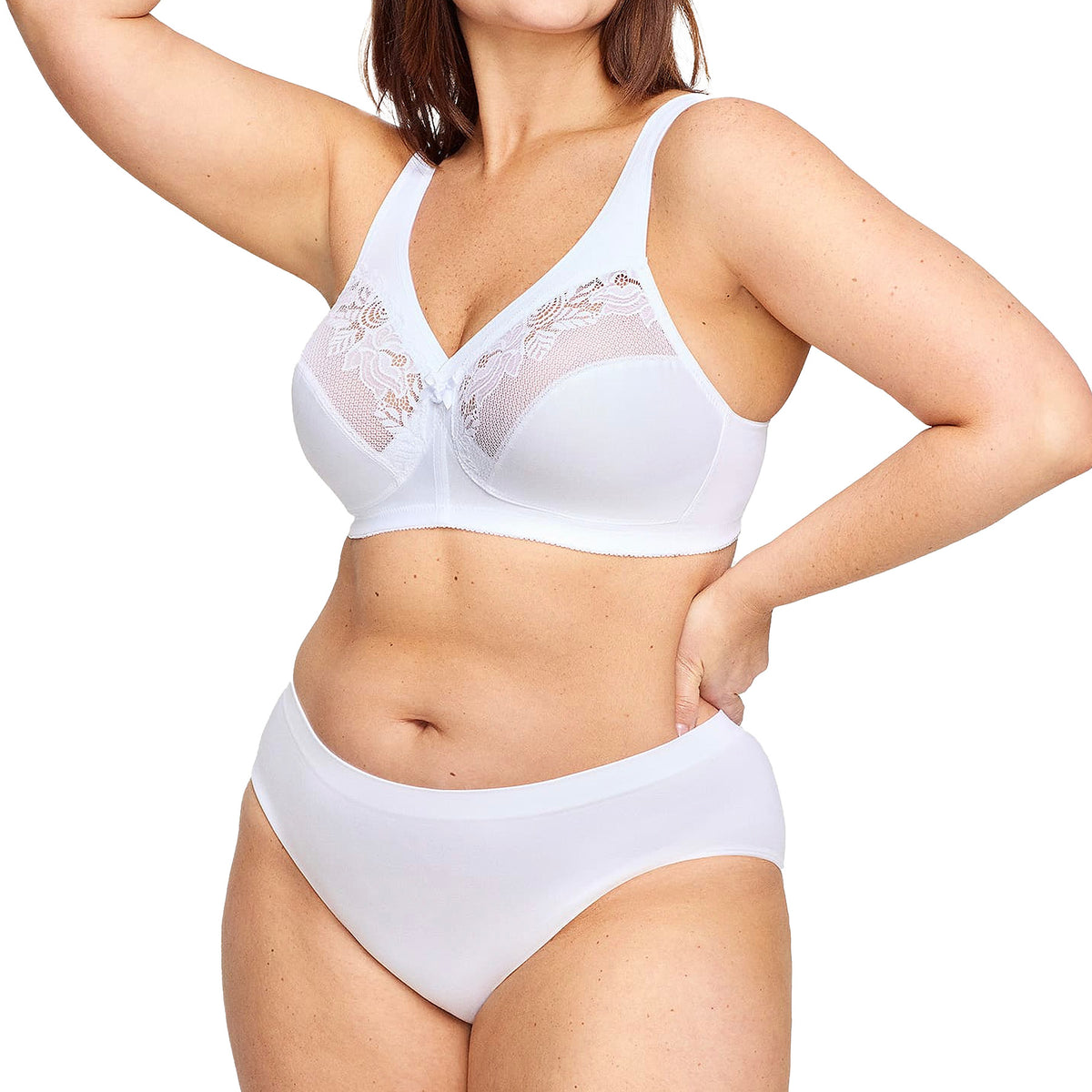 Glamorise MagicLift Minimizer Bra 1003 White Set