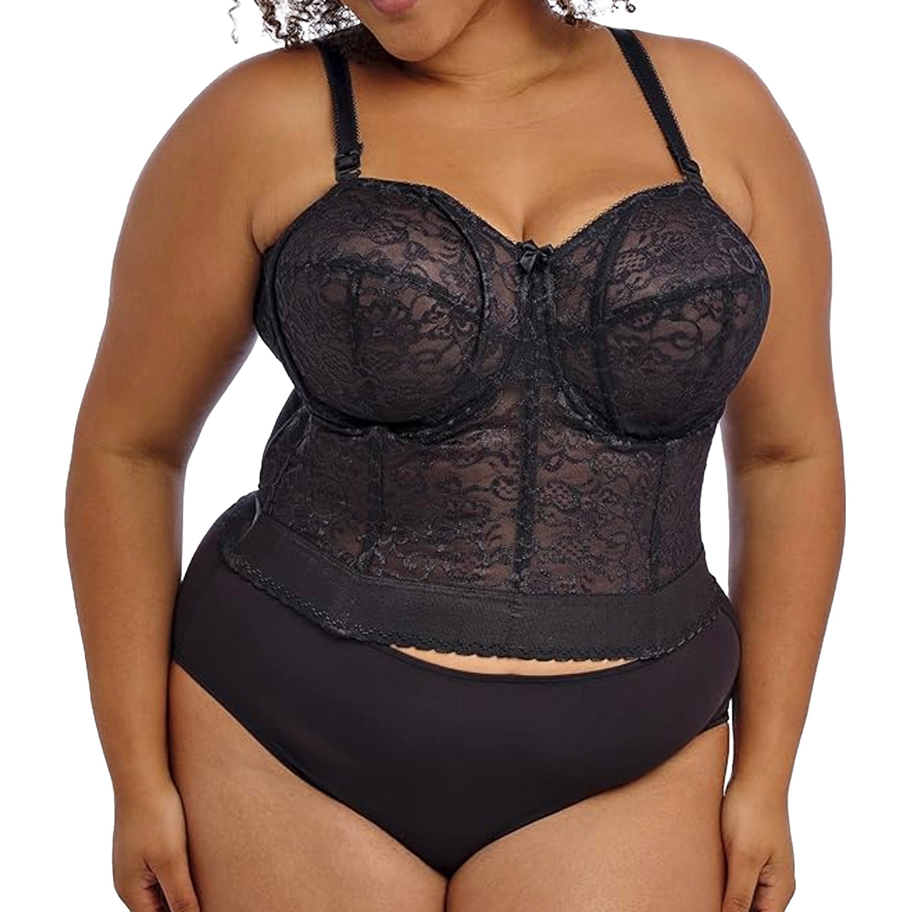 Goddess Lace Longline Bra GD0689 Black Set