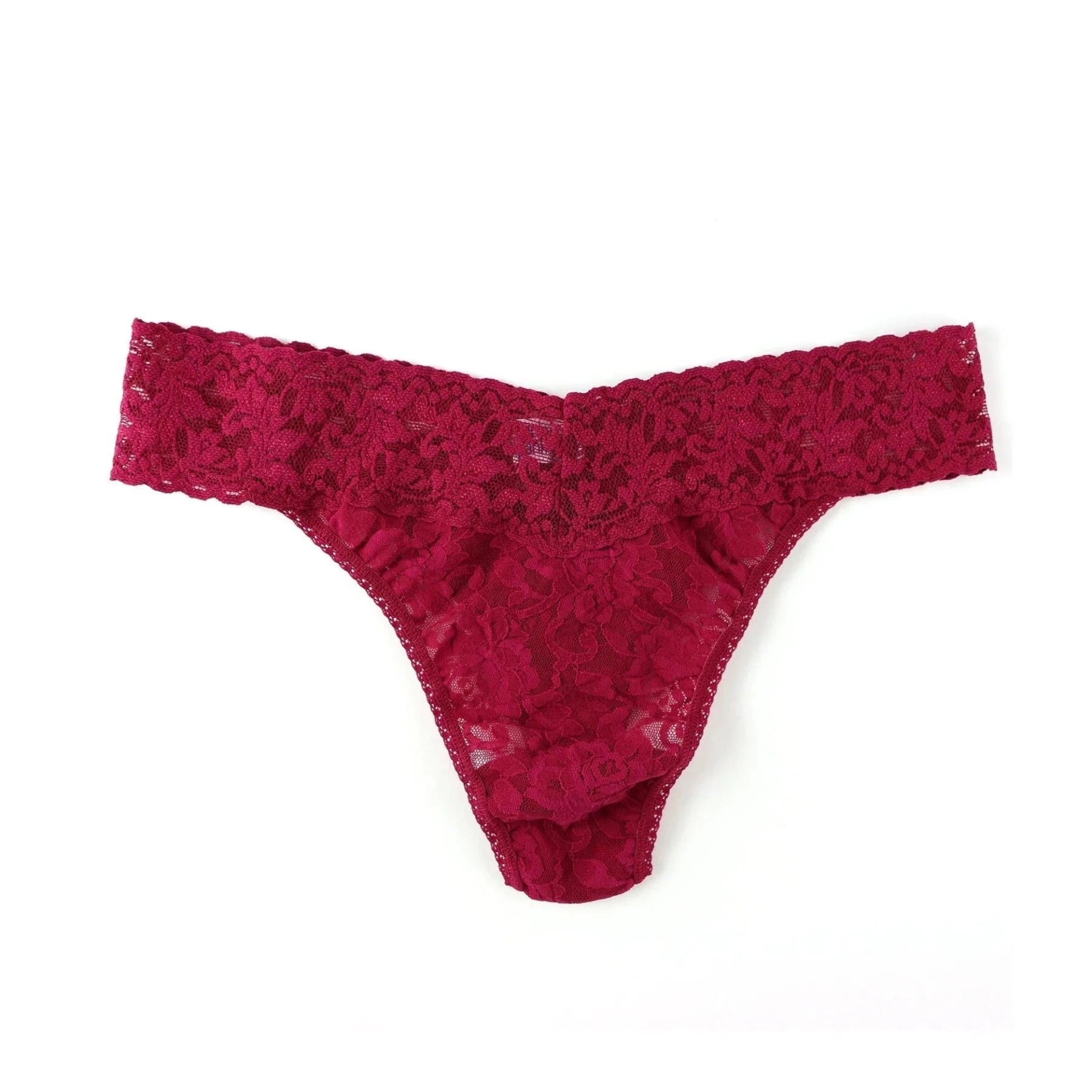Signature Lace Original Rise Thong 4811 - Cranberry Red