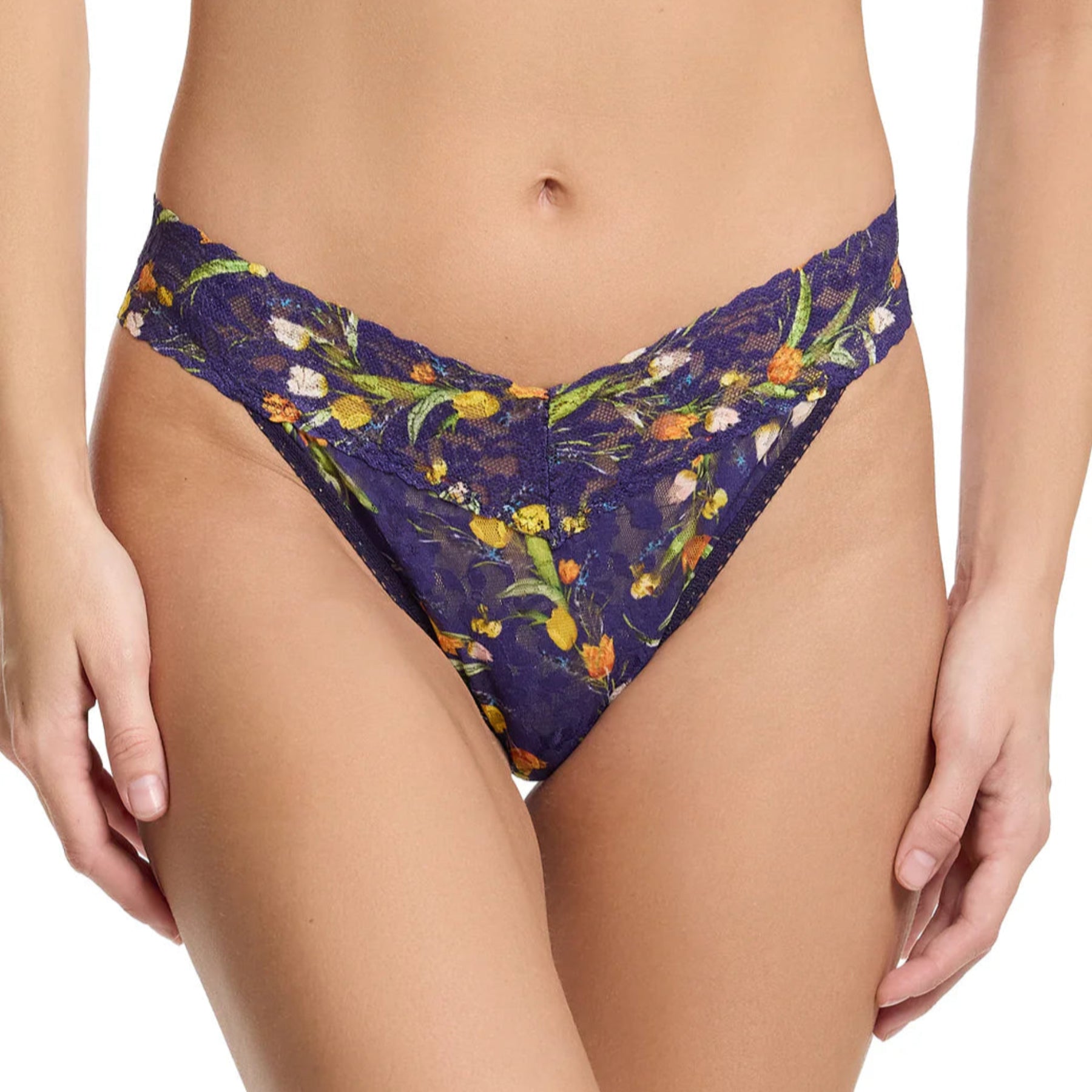 Printed Signature Lace Original Rise Thong PR4811 - Central Park (CEPN)