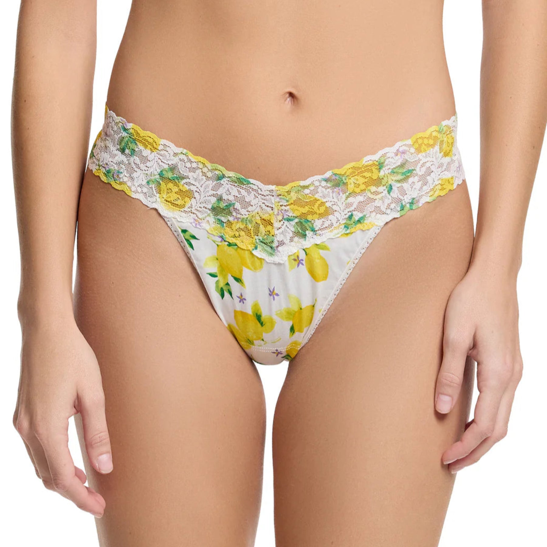 Hanky Panky Supima Cotton Printed Original Rise Thong PR891801 - Make Lemonade (MALW)