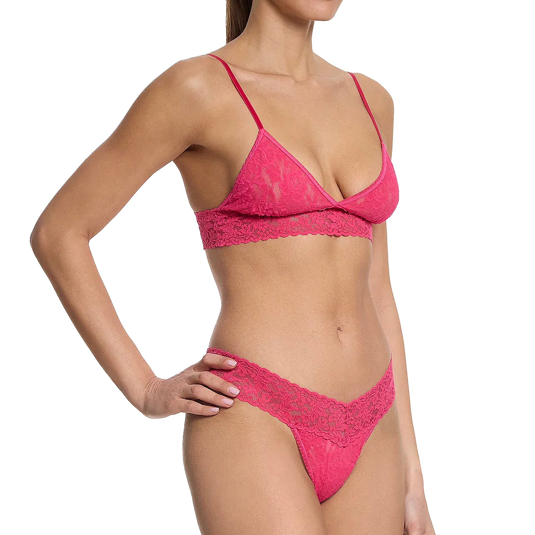 Berry In Love Original Rise Thong 2N1196 Rare Pink Set