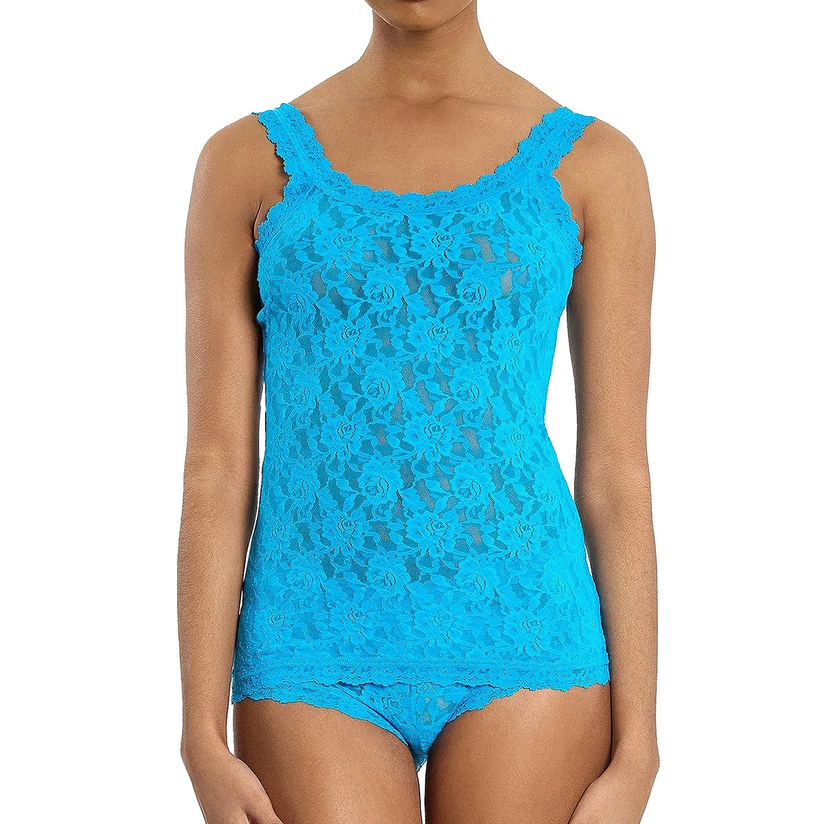 Hanky Panky Signature Lace Boyshort 4812 Laguna Blue Set