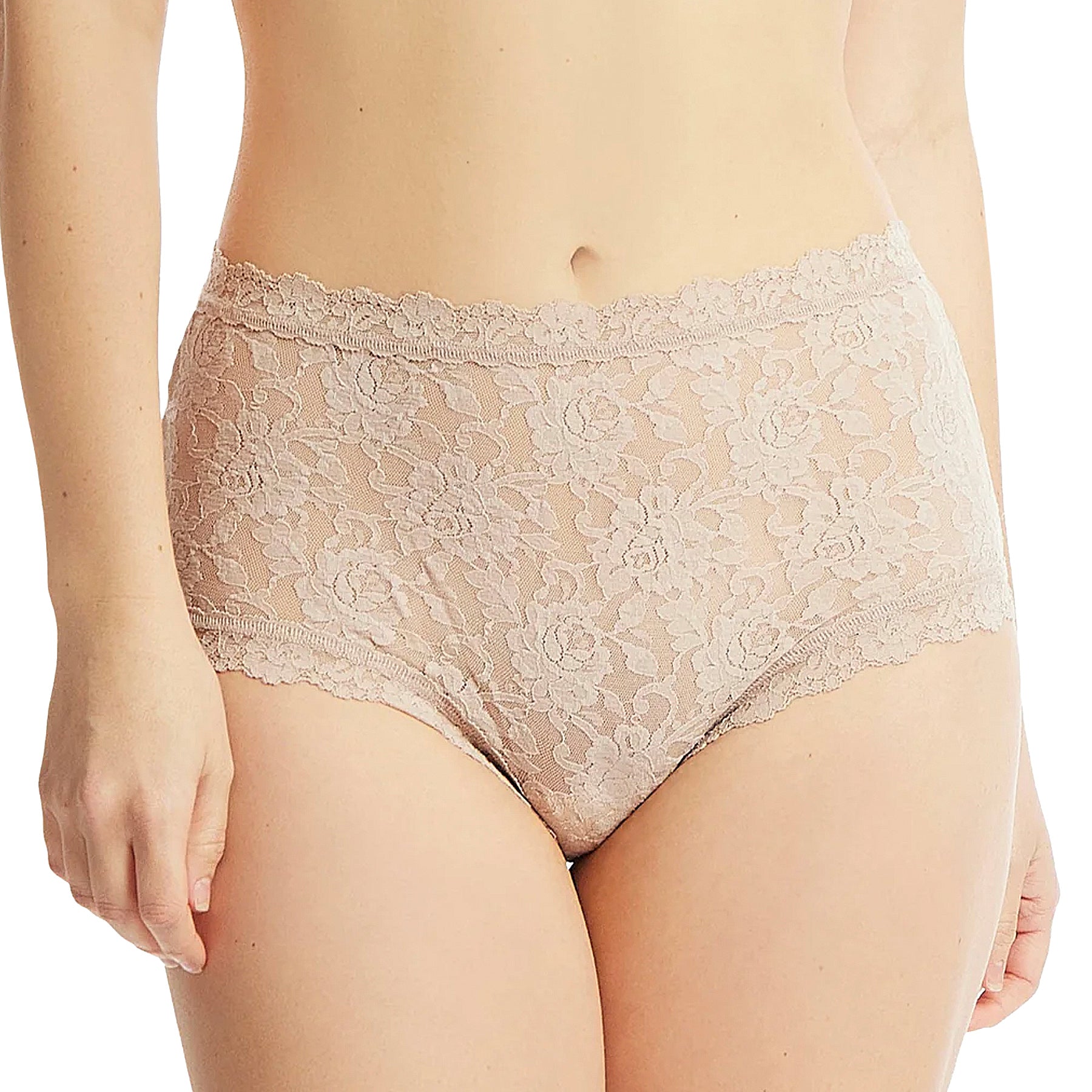 Hanky Panky Signature Lace High Rise Boyshort 481292 Chai Front