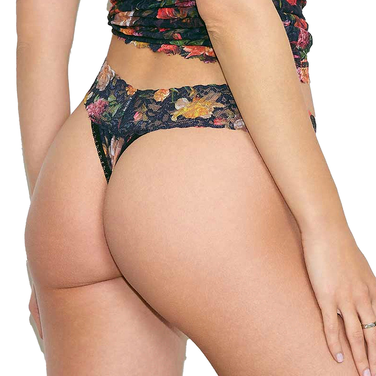 Hanky Panky Signature Lace Original Rise Thong 4811P Moonlit Back