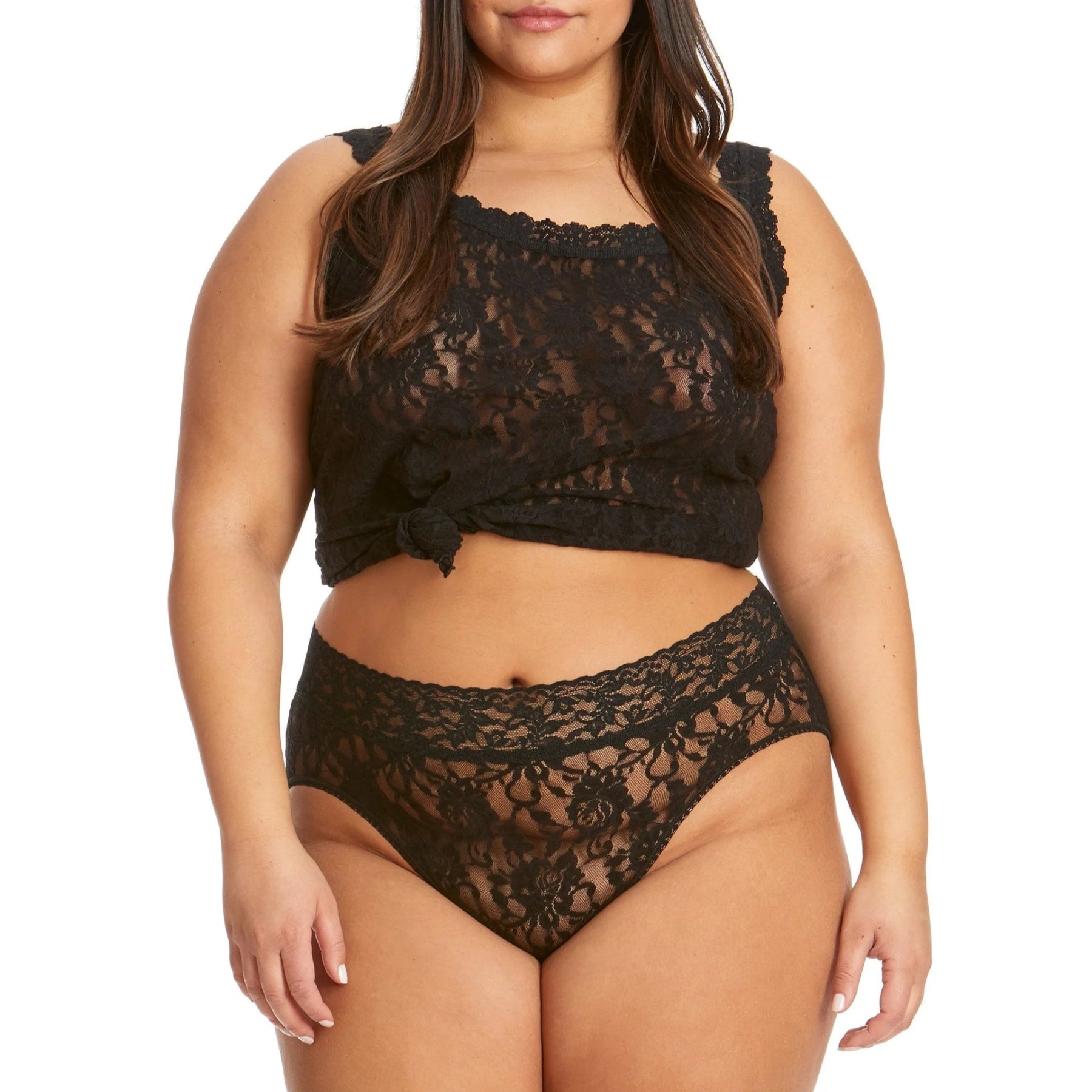 Hanky Panky Plus Size Signature Lace French Brief 461X - Black