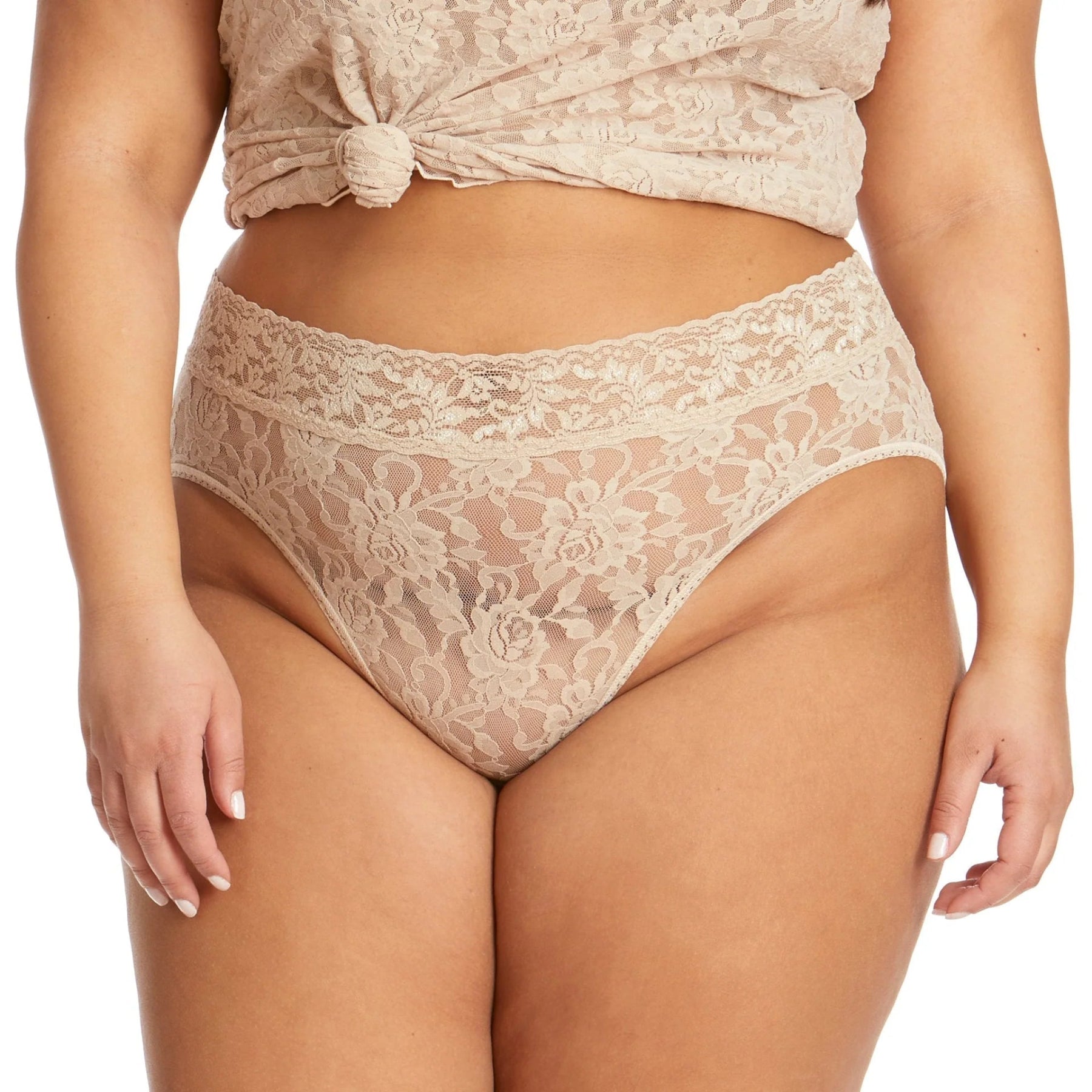 Hanky Panky Plus Size Signature Lace French Brief 461X - Chai