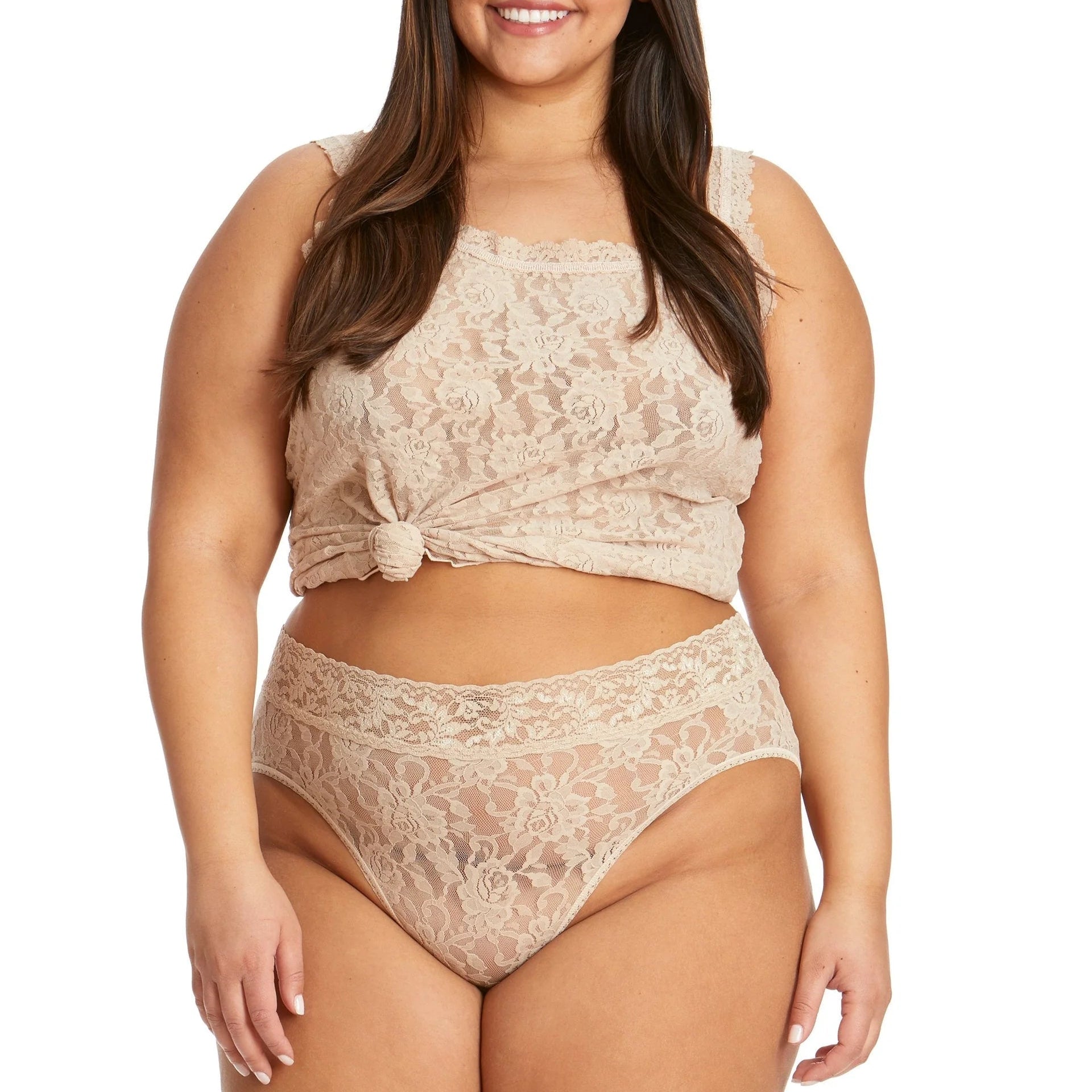 Hanky Panky Plus Size Signature Lace French Brief 461X - Chai