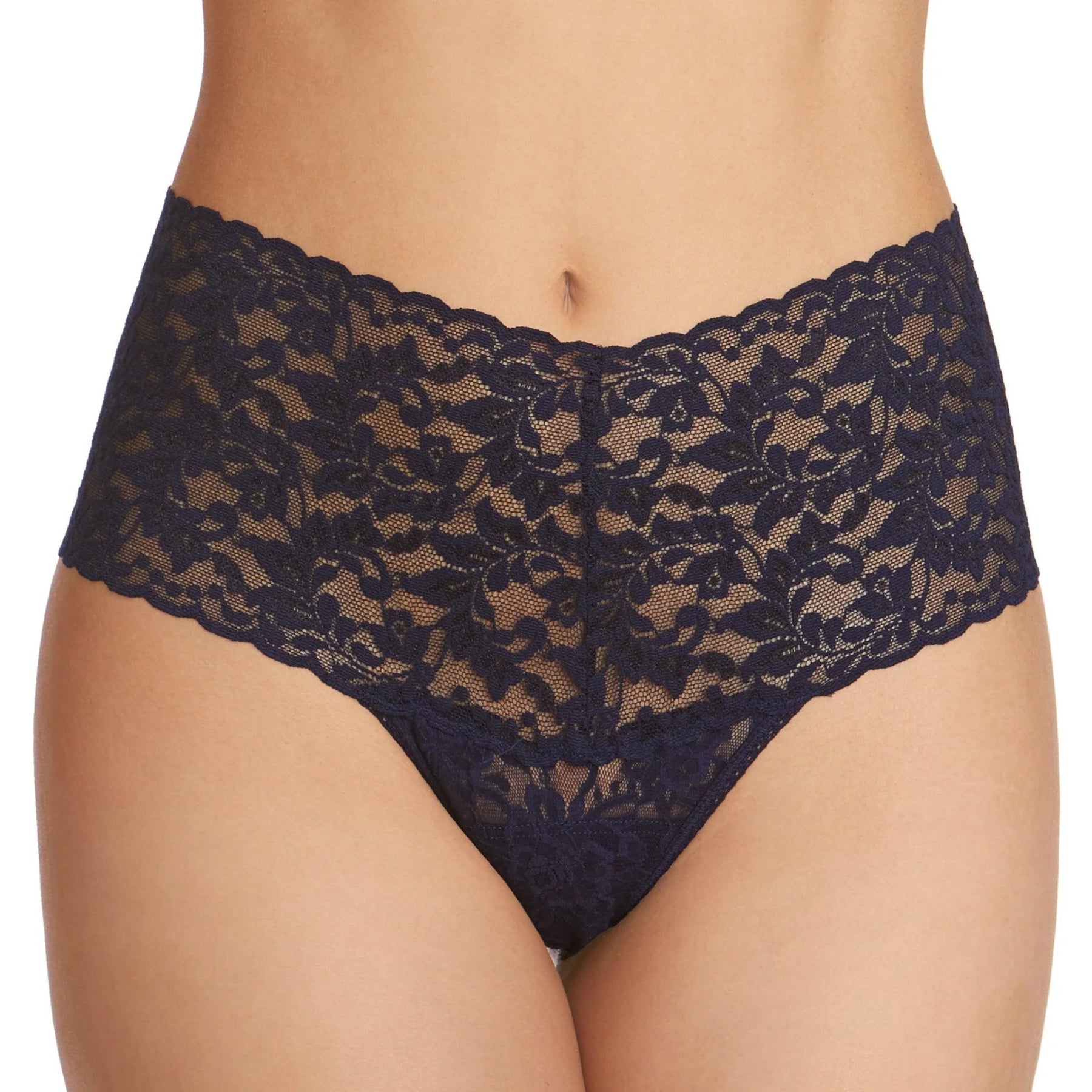 Hanky Panky Signature Lace Retro Thong 9K1926 - Navy