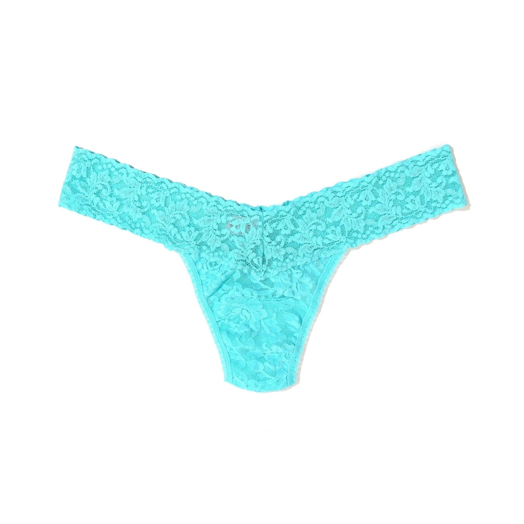 Signature Lace Original Rise Thong 4811P - Aquatic Blue