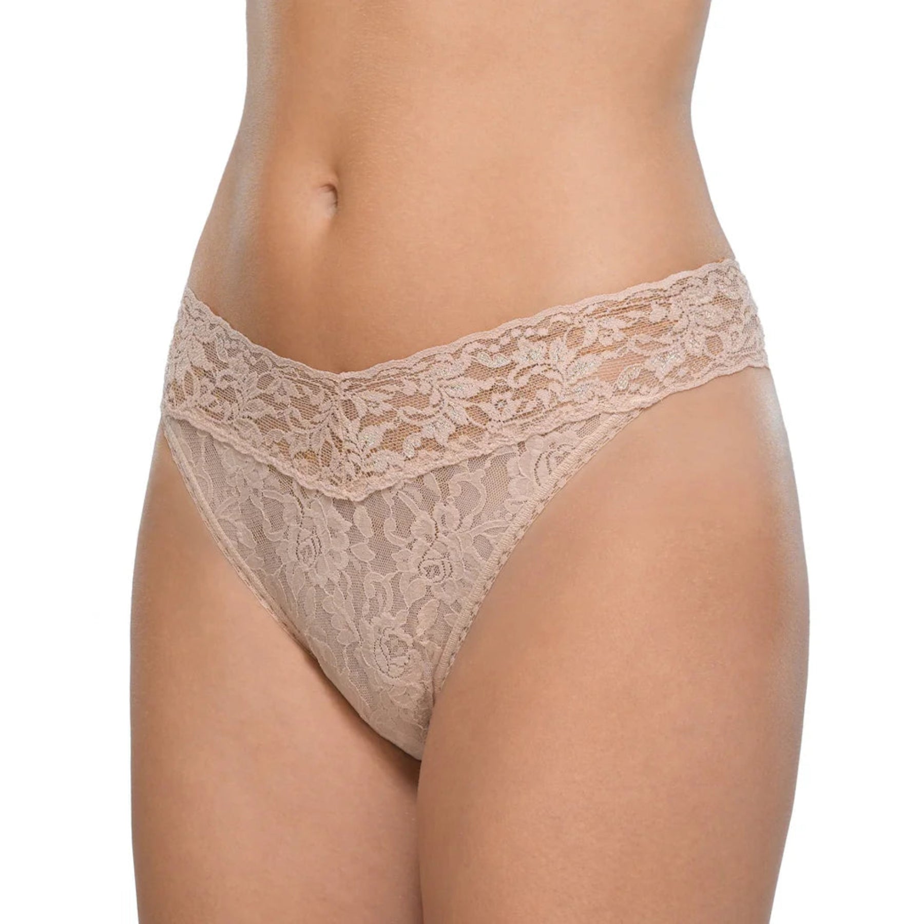 Signature Lace Original Rise Thong 4811 - Chai
