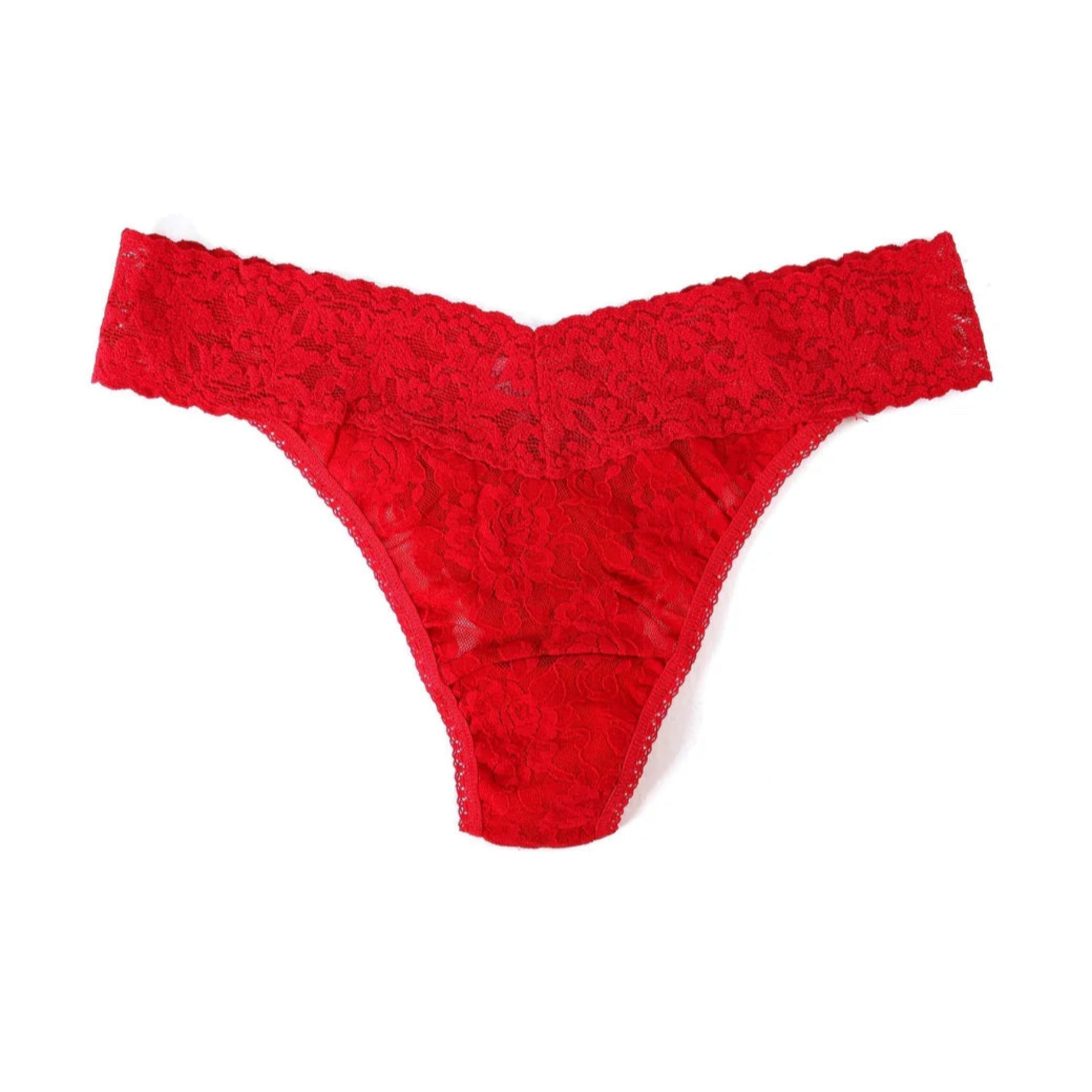 Signature Lace Original Rise Thong 4811P - Red