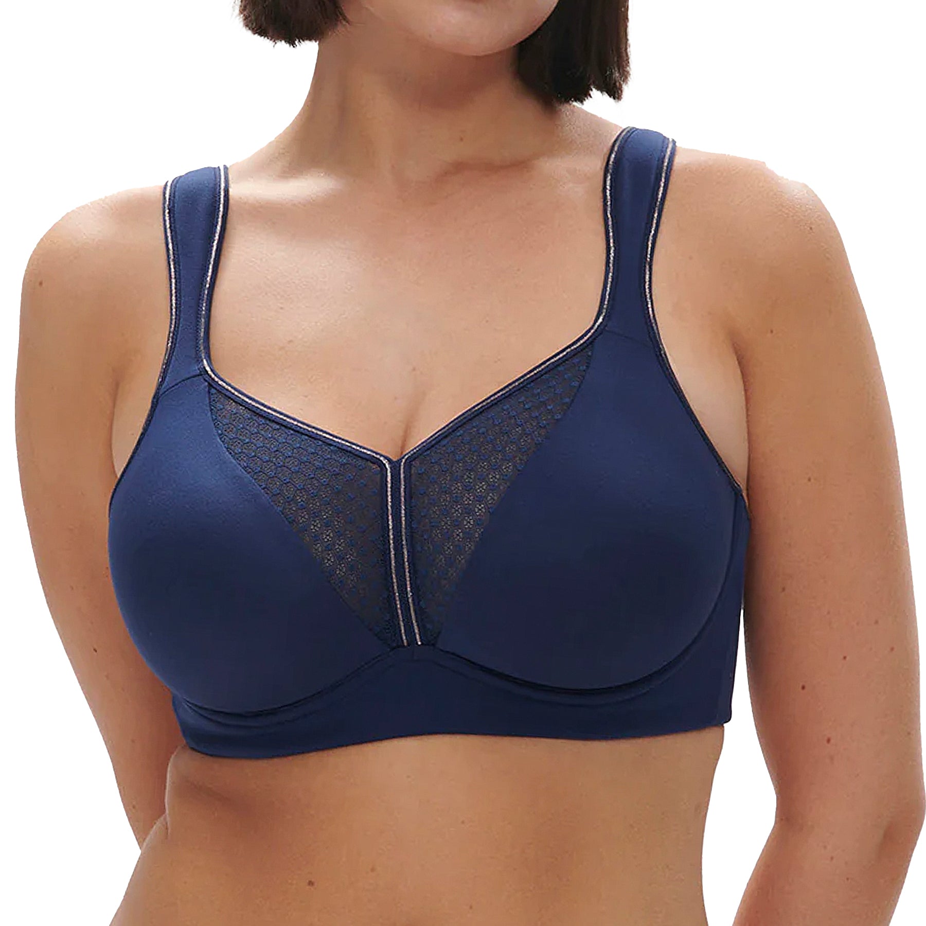 Simone Perele Harmony High Impact Sports Bra w/ Underwire 1SA262 Navy Front