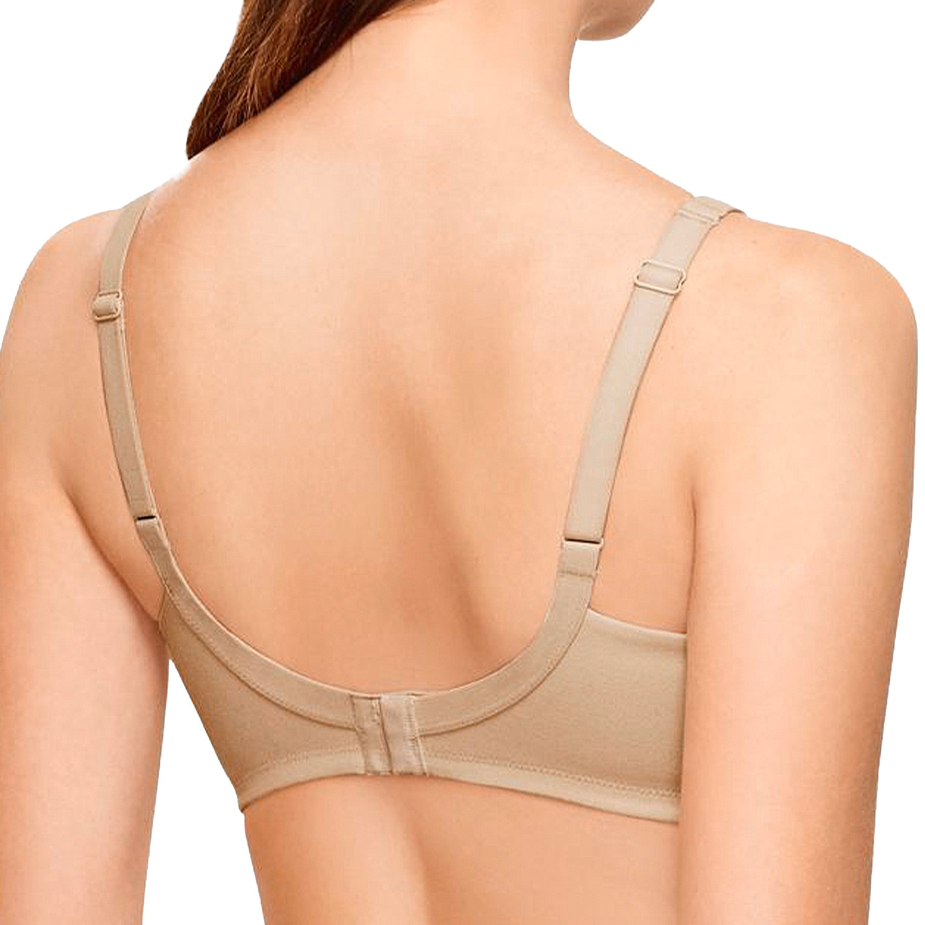 Wacoal How Perfect Full Figure Wire Free Bra 852389 Sand Back