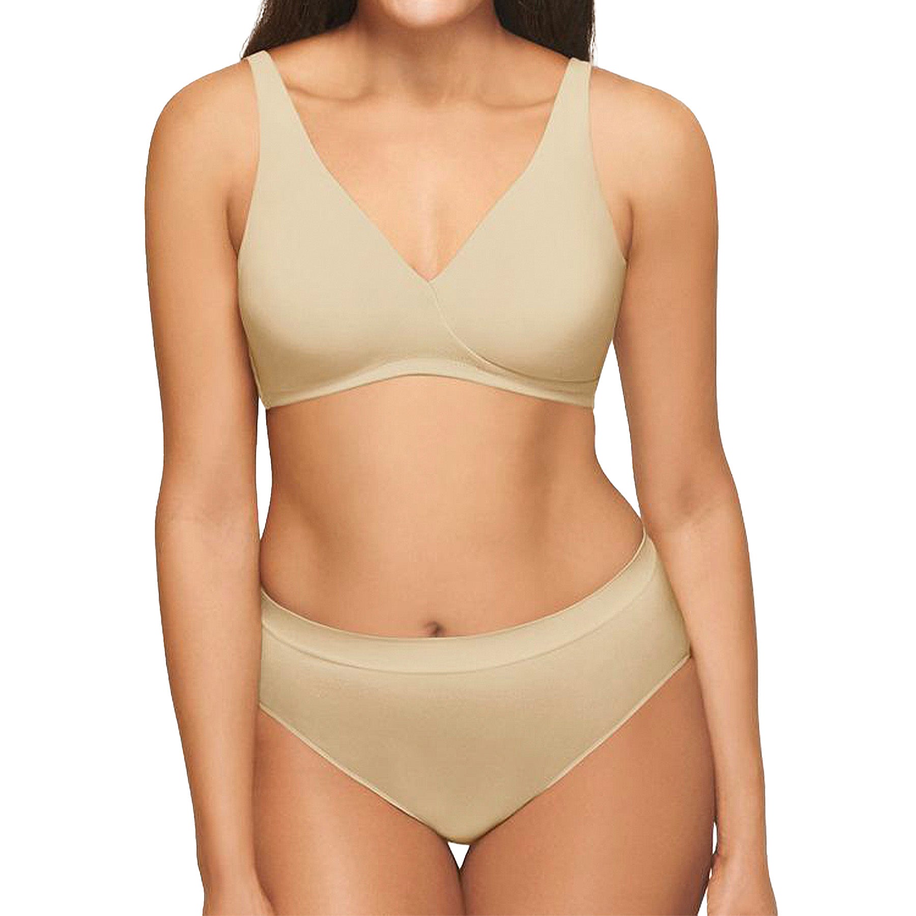Wacoal How Perfect Full Figure Wire Free Bra 852389 Sand Set