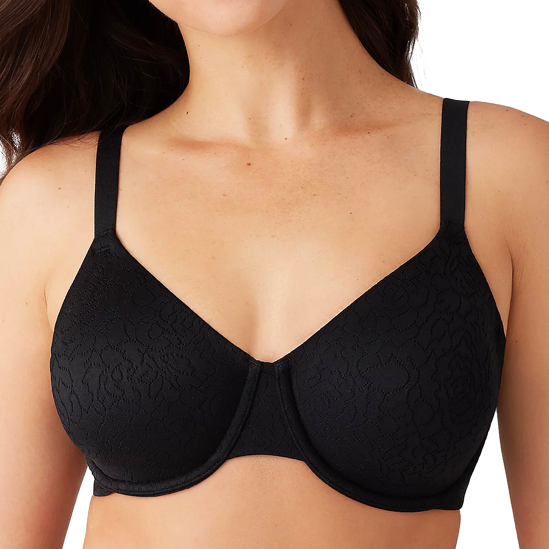 Wacoal Inside Job Underwire Bra 855345 Black Front