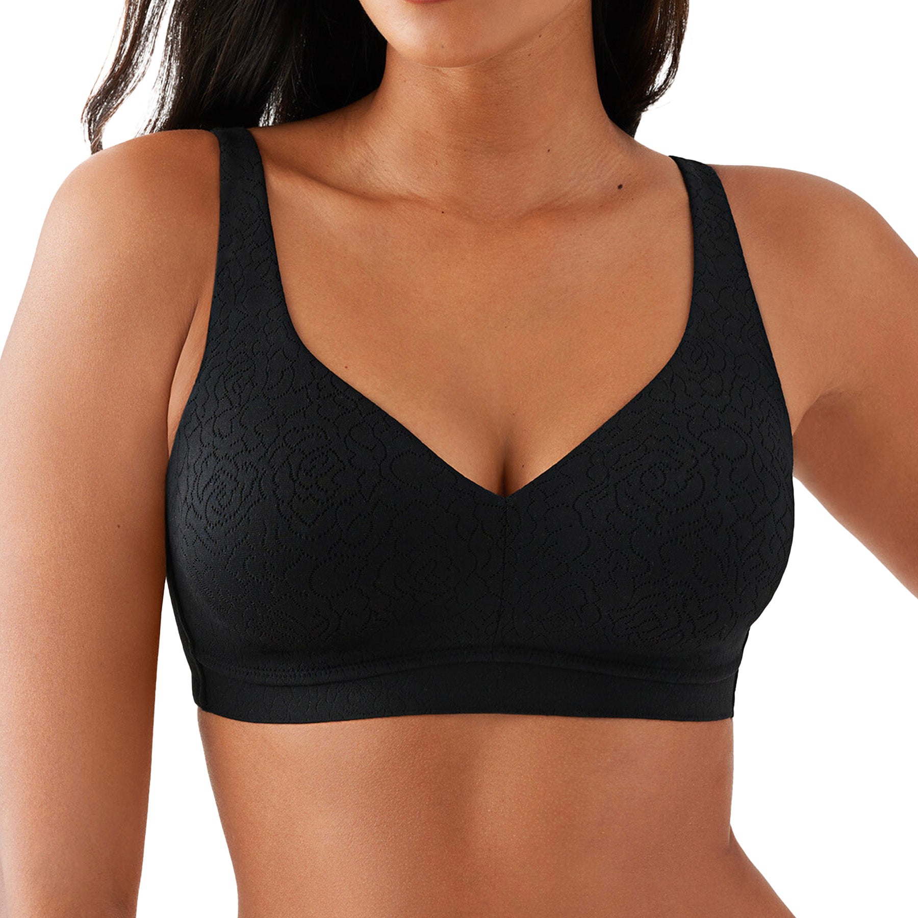 Wacoal Inside Job Wirefree Bra 852345 Black Front