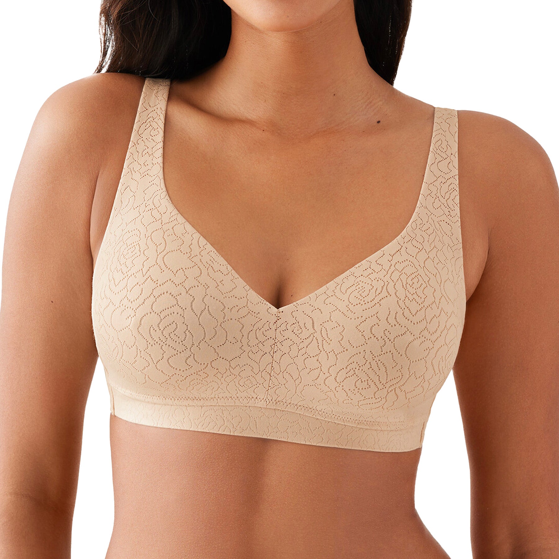Wacoal Inside Job Wirefree Bra 852345 Sand Front