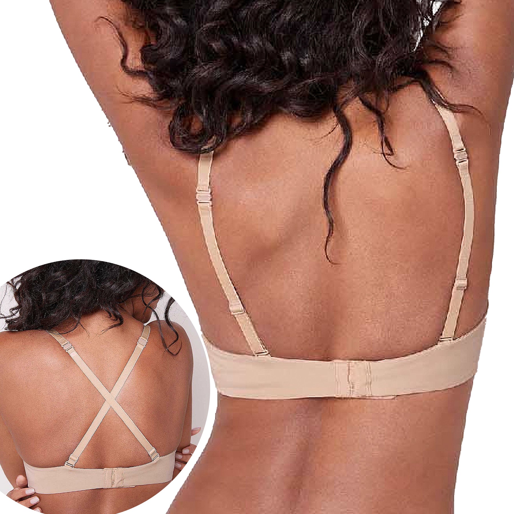 Simone Perele Inspiration 8-Way Strapless Plunge Bra 12W303 Nude Back
