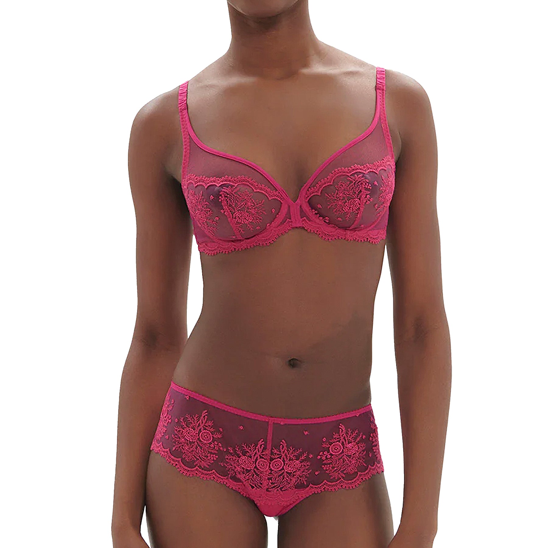 Simone Perele Intrigue Boyshort 1E2630 Disco Pink Set