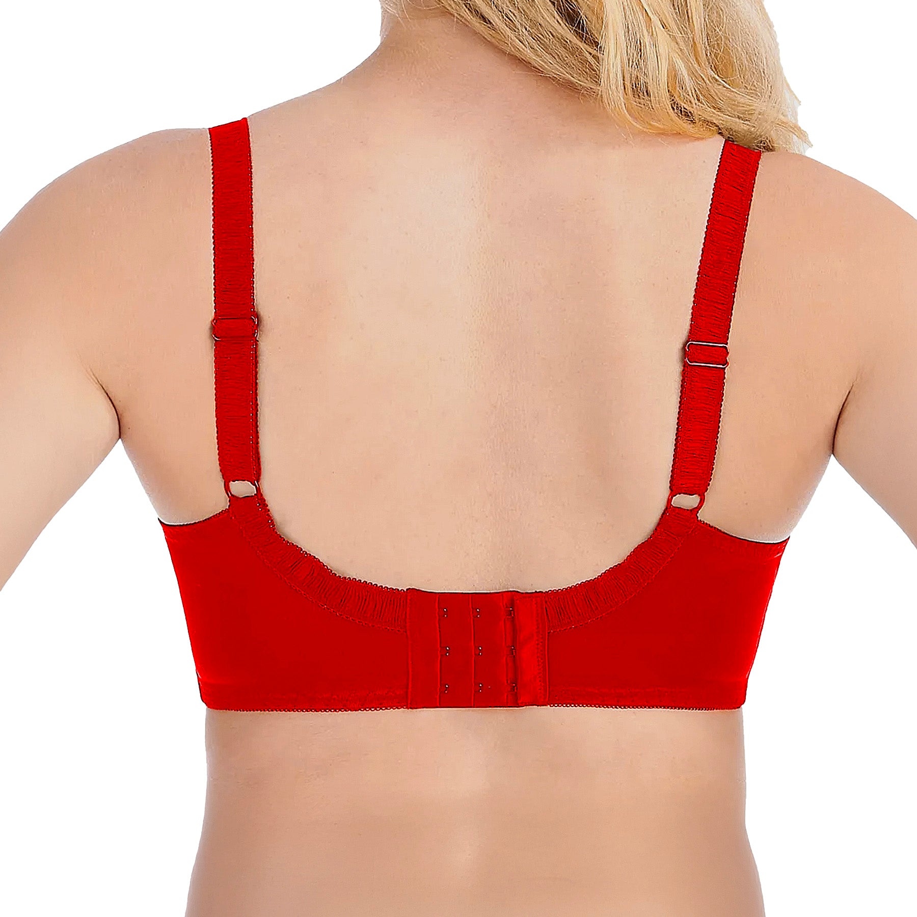 Fit Fully Yours Joyce See-Thru Lace Bra B2536 Hot Red Back