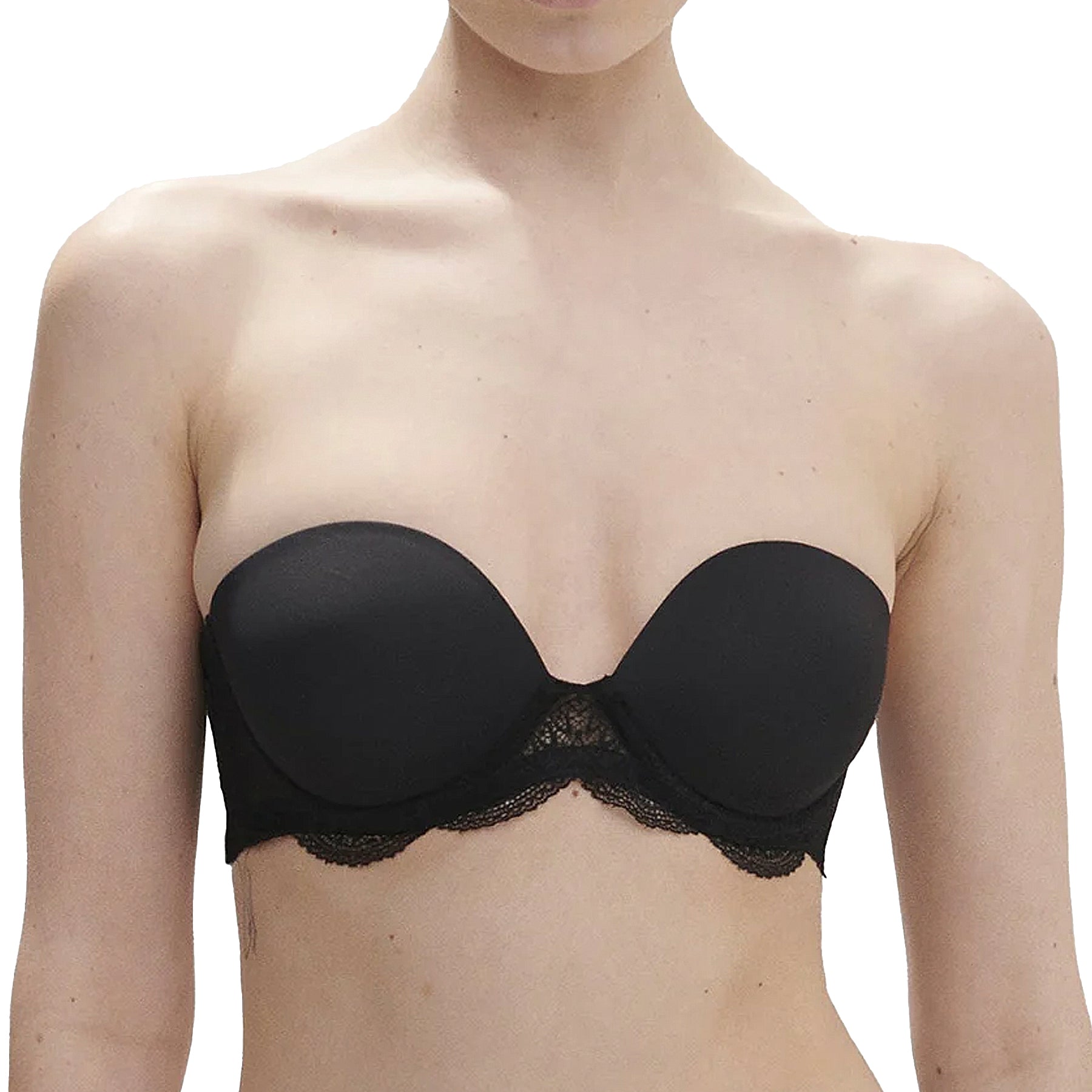Simone Perele Karma Strapless Plunge Bra 12V302 Black Front