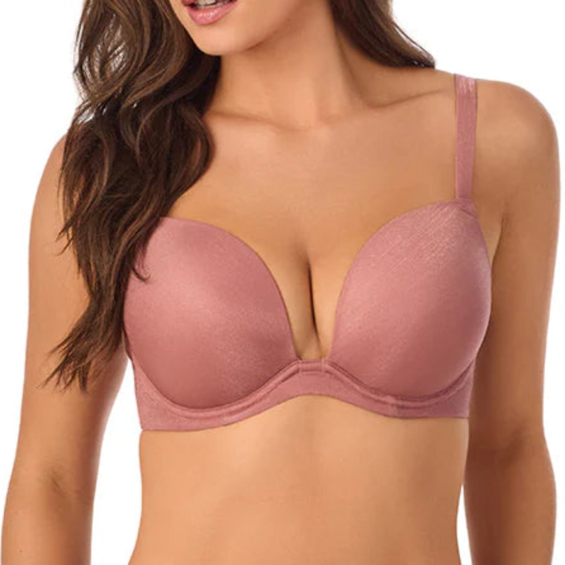 Le Mystere Shimmer Mesh Plunge Bra 9233 - Shimmer Blush