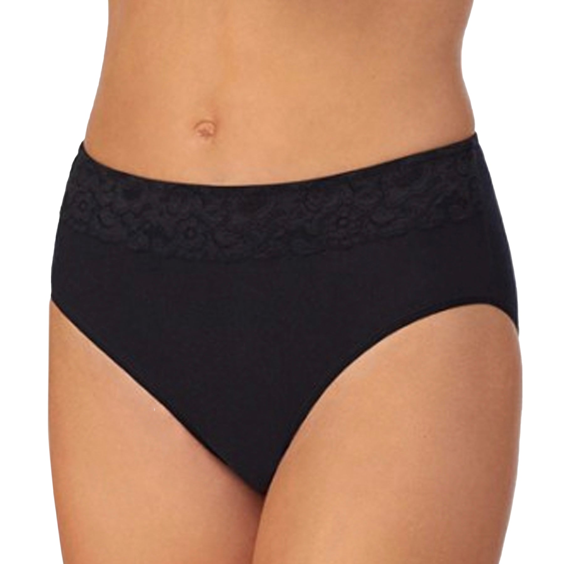 Le Mystere 9020 Cotton Touch Brief Black Front