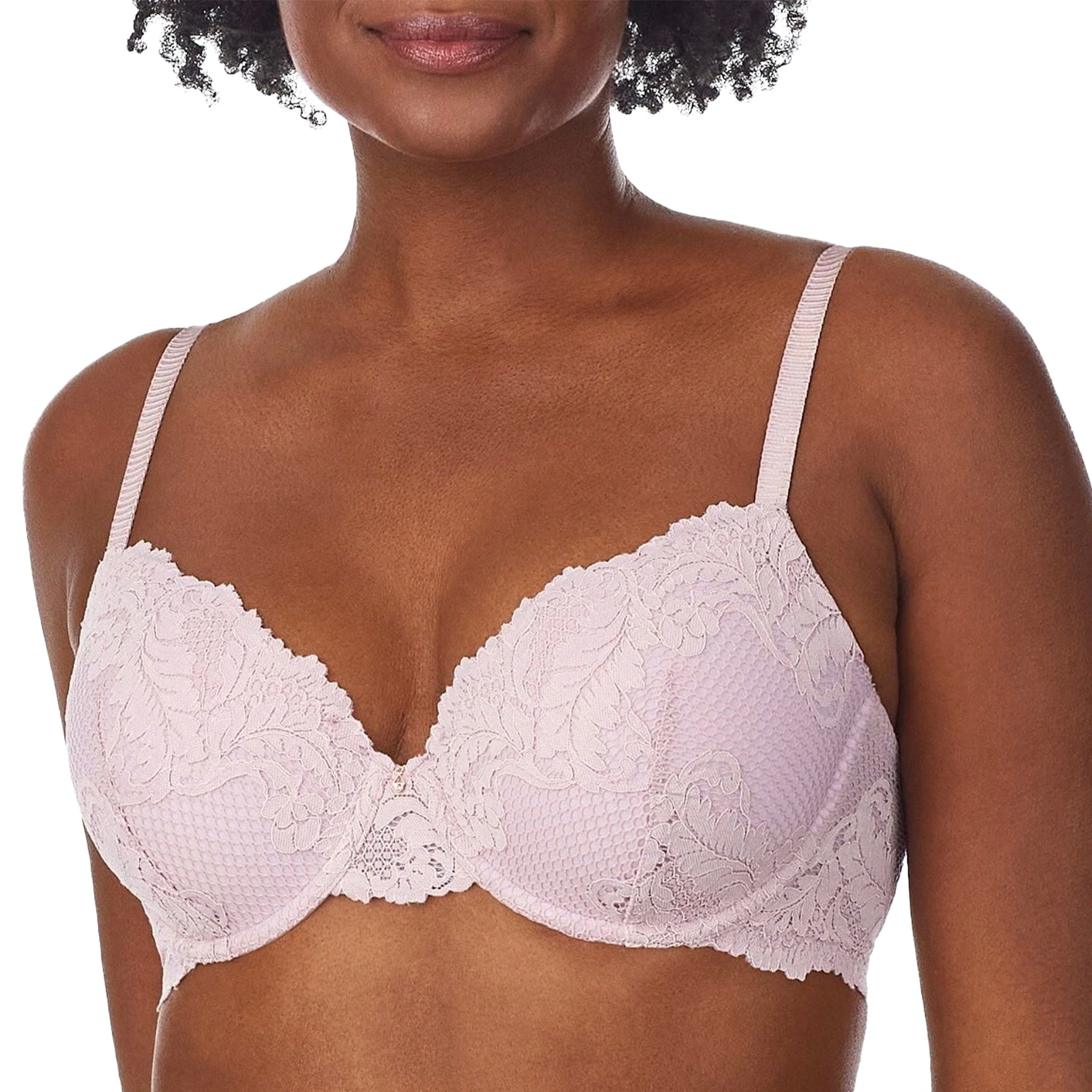 Le Mystere Lace Allure T-Shirt Bra Violet Ice Front