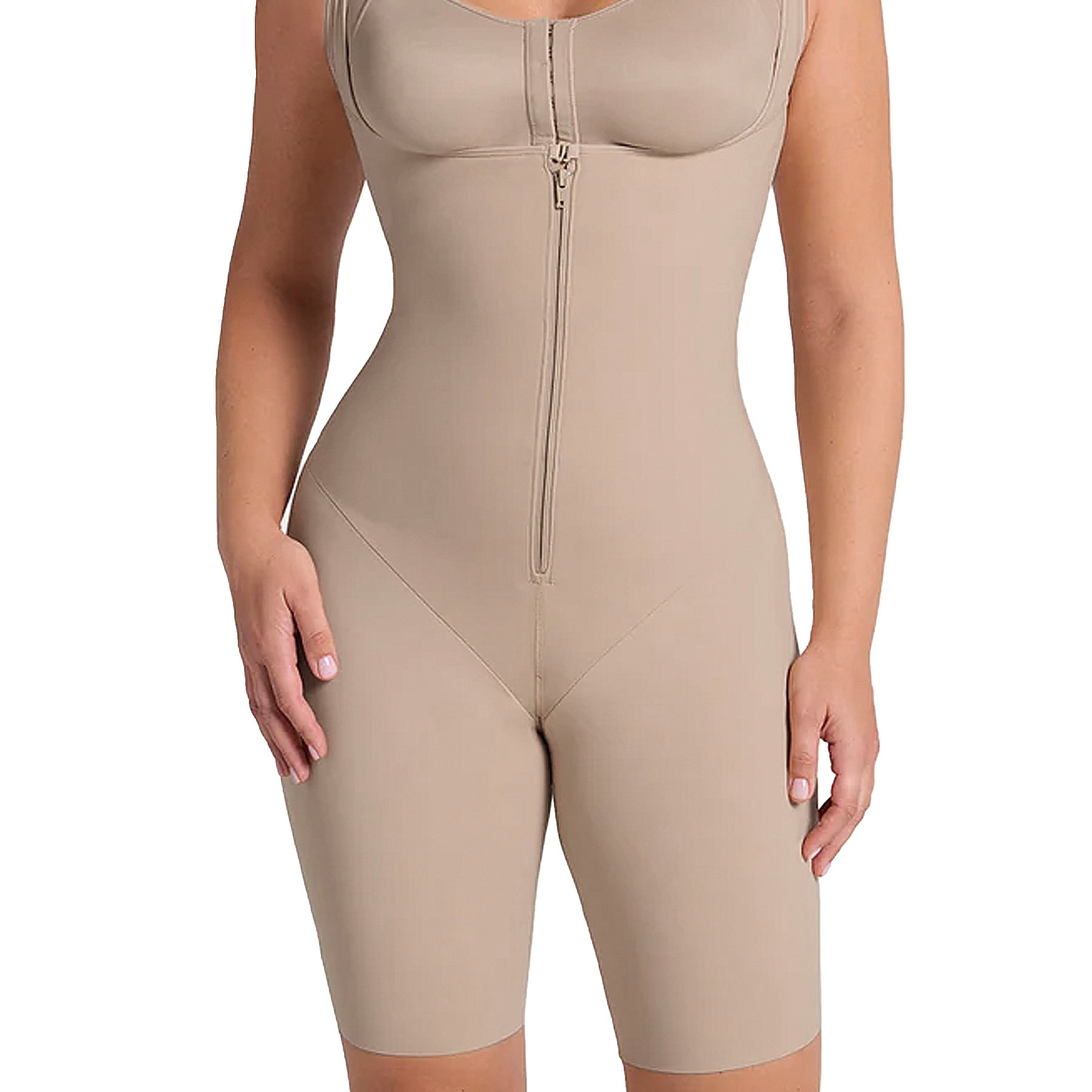 Leonisa Post-Surgical Mid-Thigh Girdle P018528 Nude Front