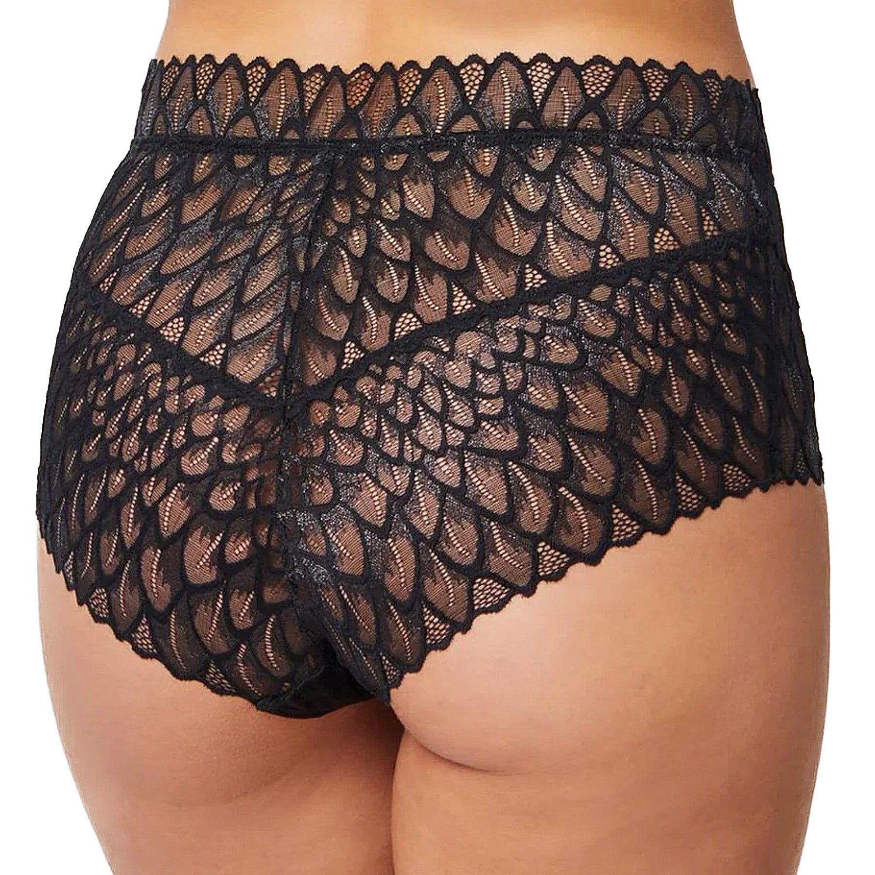 Montelle Lacy High Waist Brief 9309 Black Back
