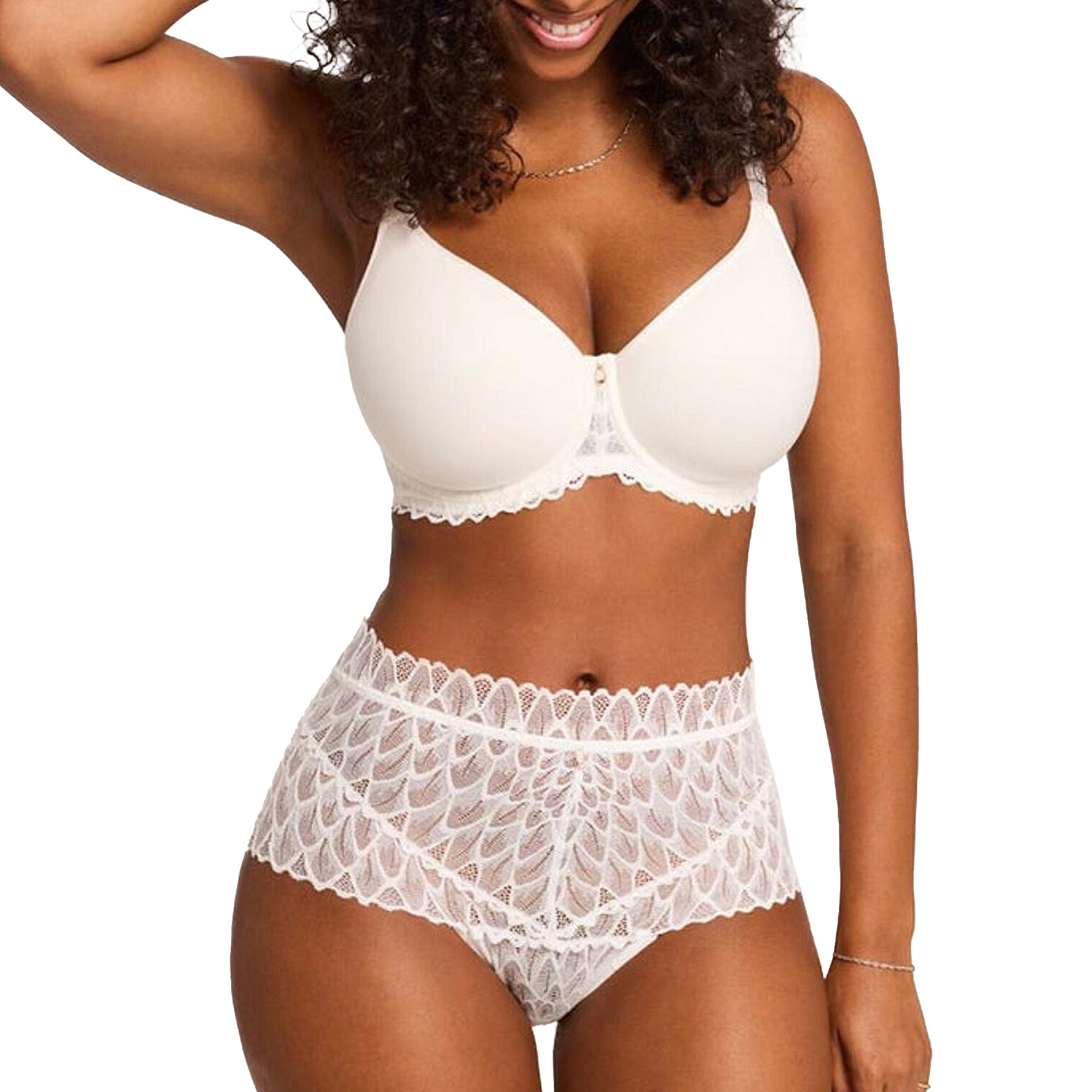Montelle Lacy High Waist Brief 9309 Chantilly Set